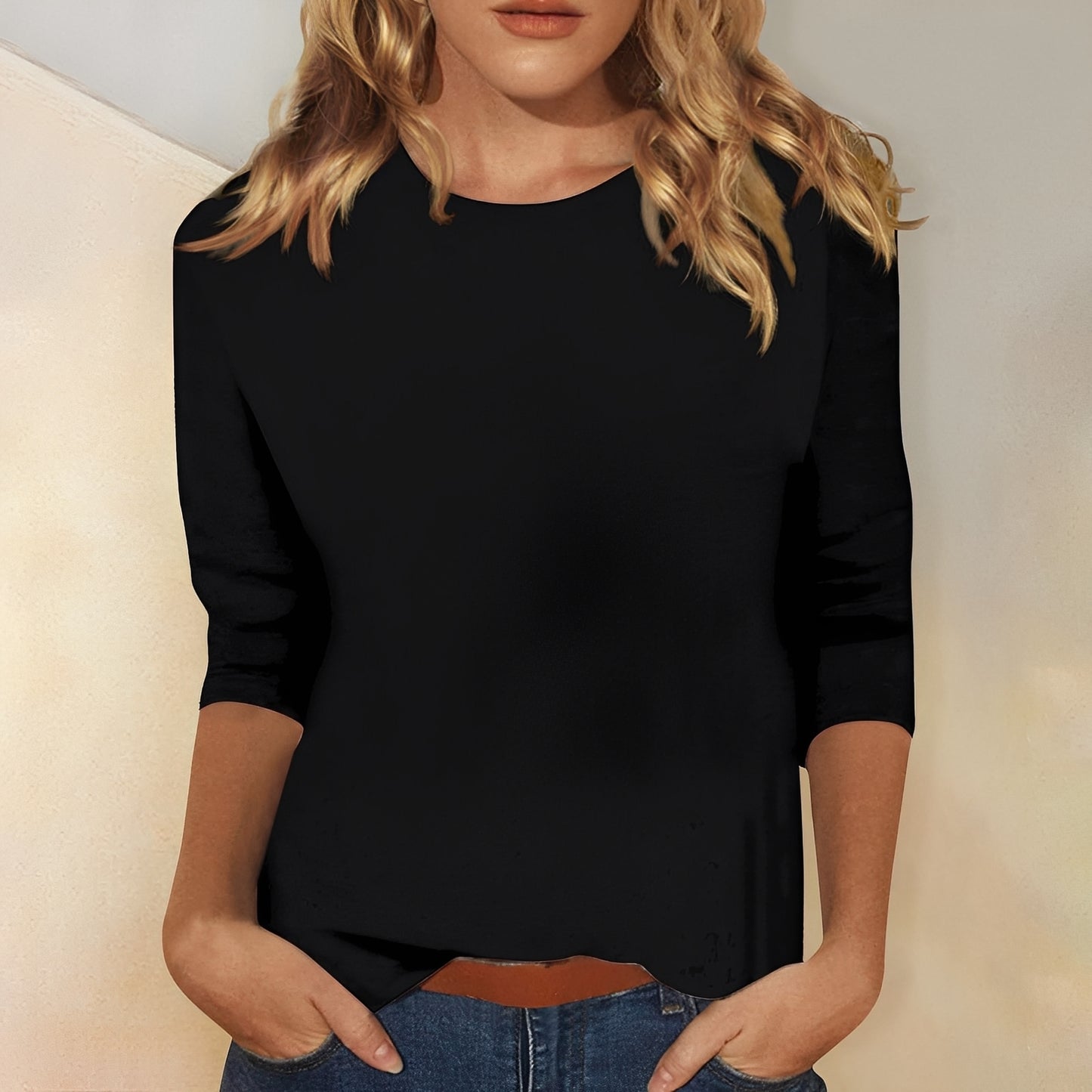 Louisa - Lässiges, schlichtes Langarmshirt für Damen