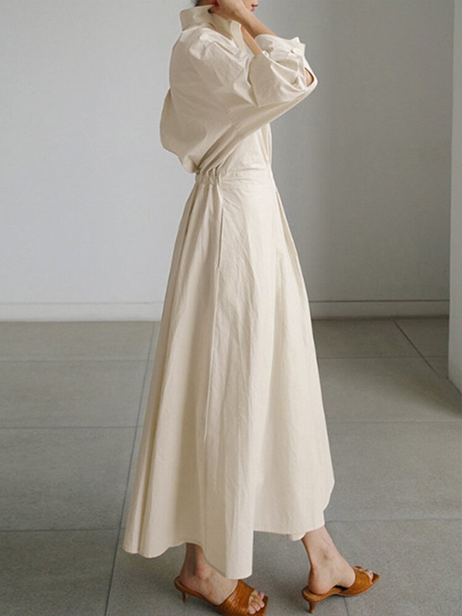 Izumi - Langes Damenkleid mit Taschen