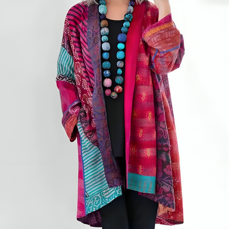 Sarah - Boho-Kimono mit Print für Damen