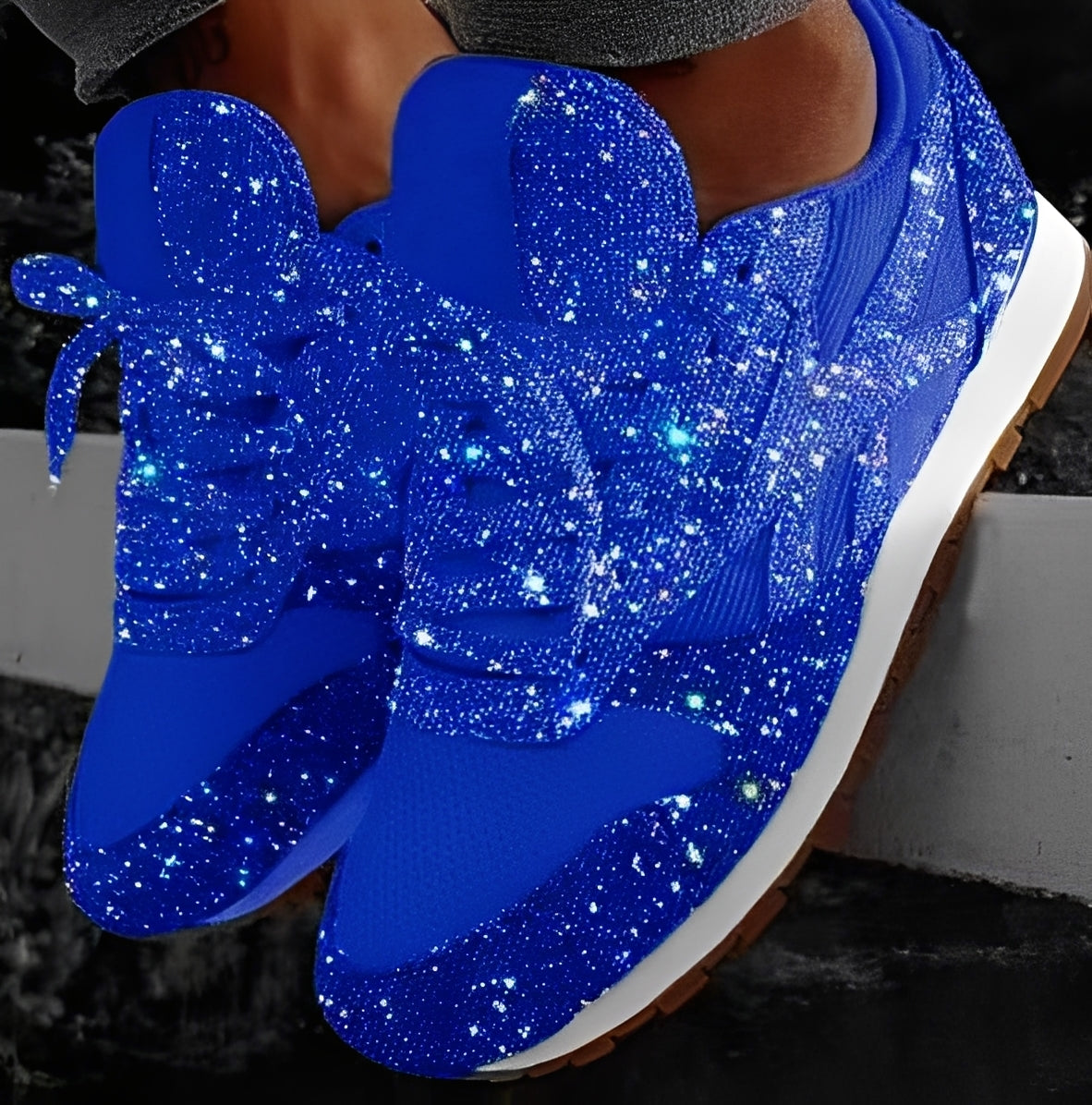 Kaycee - Glitzernde, lässige Muffin-Sneaker für Damen
