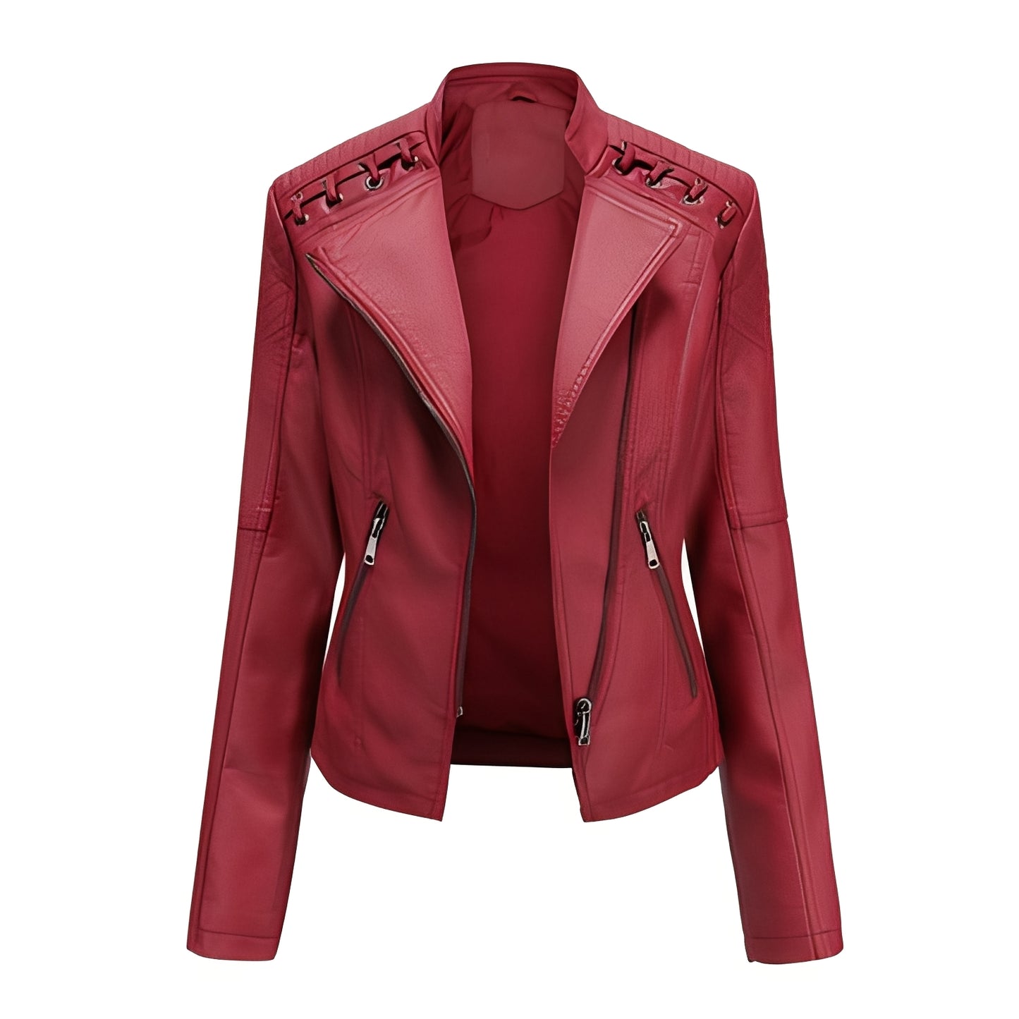 Narelle - Stilvolle, schmale kurze Lederjacke für Damen