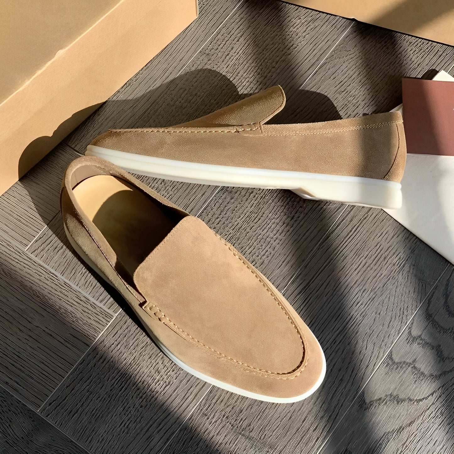Dominick - Flache Wildleder-Loafer für Herren