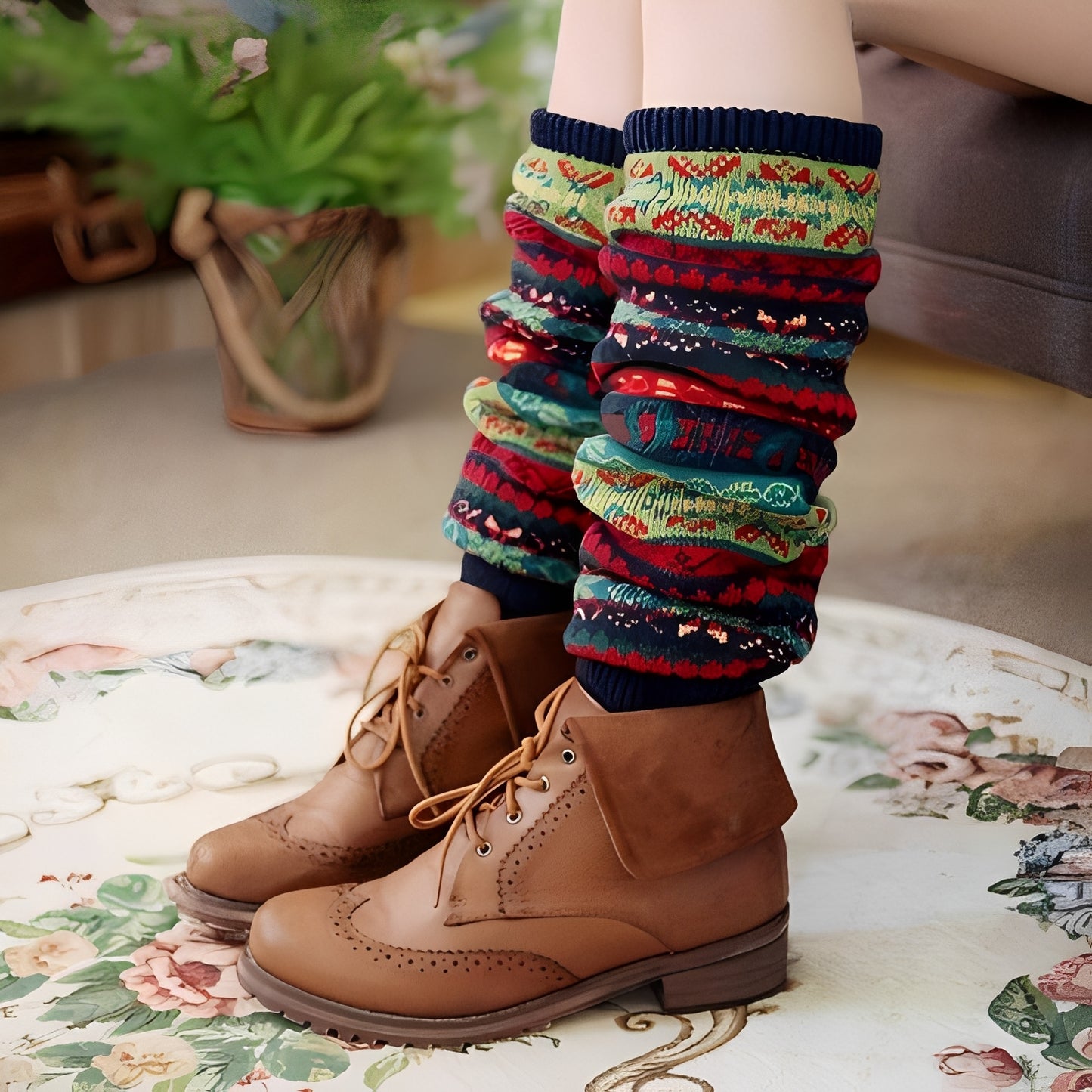 Suzanna - Stilvolle, warme, dicke Baumwollsocken für Damen