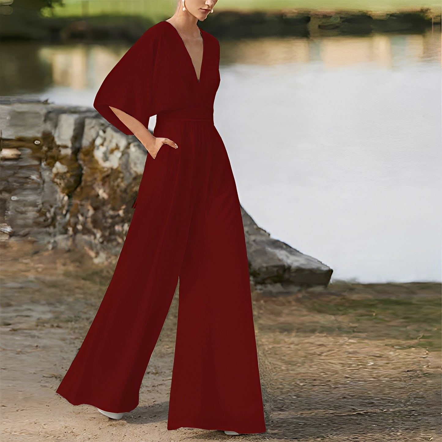 Carmella - Lockerer Jumpsuit mit hoher Taille für Damen