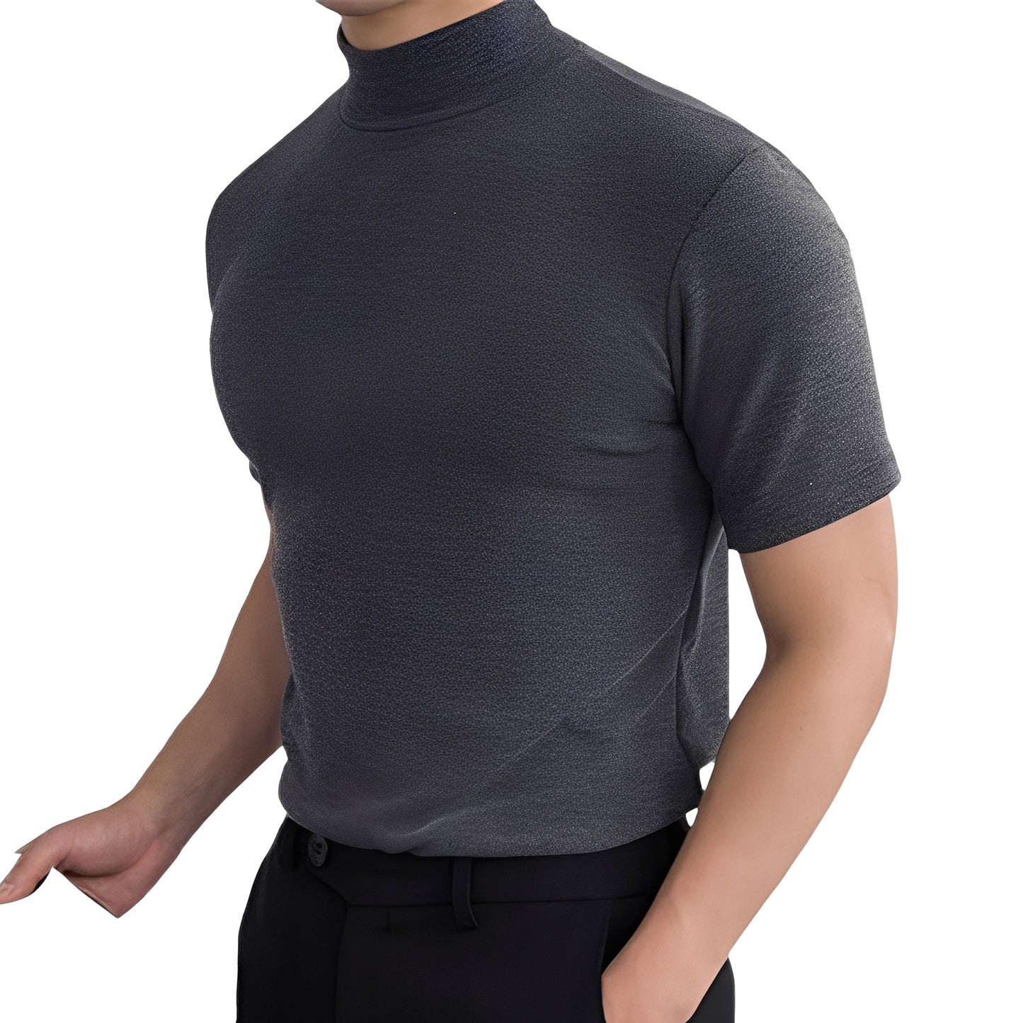 Terence - Lässiges Slim-Fit-Hemd mit hohem Kragen für Herren