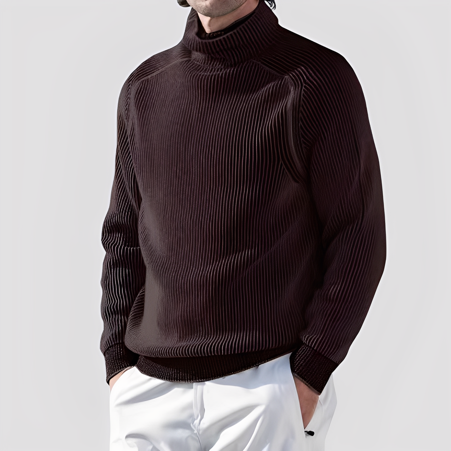Chadwick - Eleganter, warmer Rollkragenpullover aus Wolle für Herren