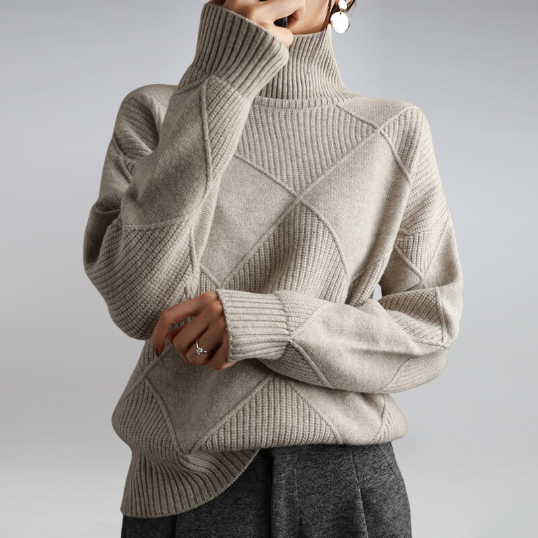 Ashlie - Gemütlicher, warmer Rollkragenpullover für Damen