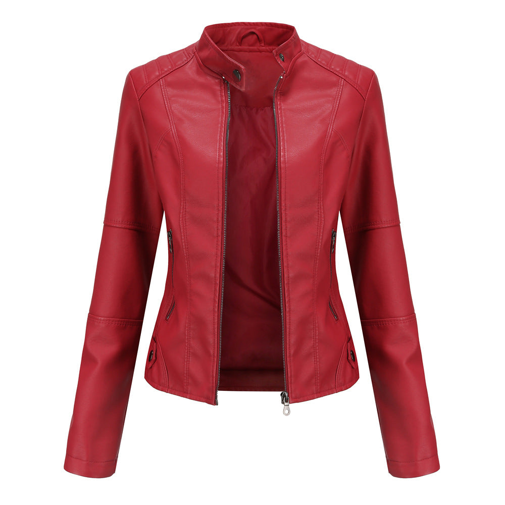 Martha - Stilvolle, schmal geschnittene Lederjacke für Damen