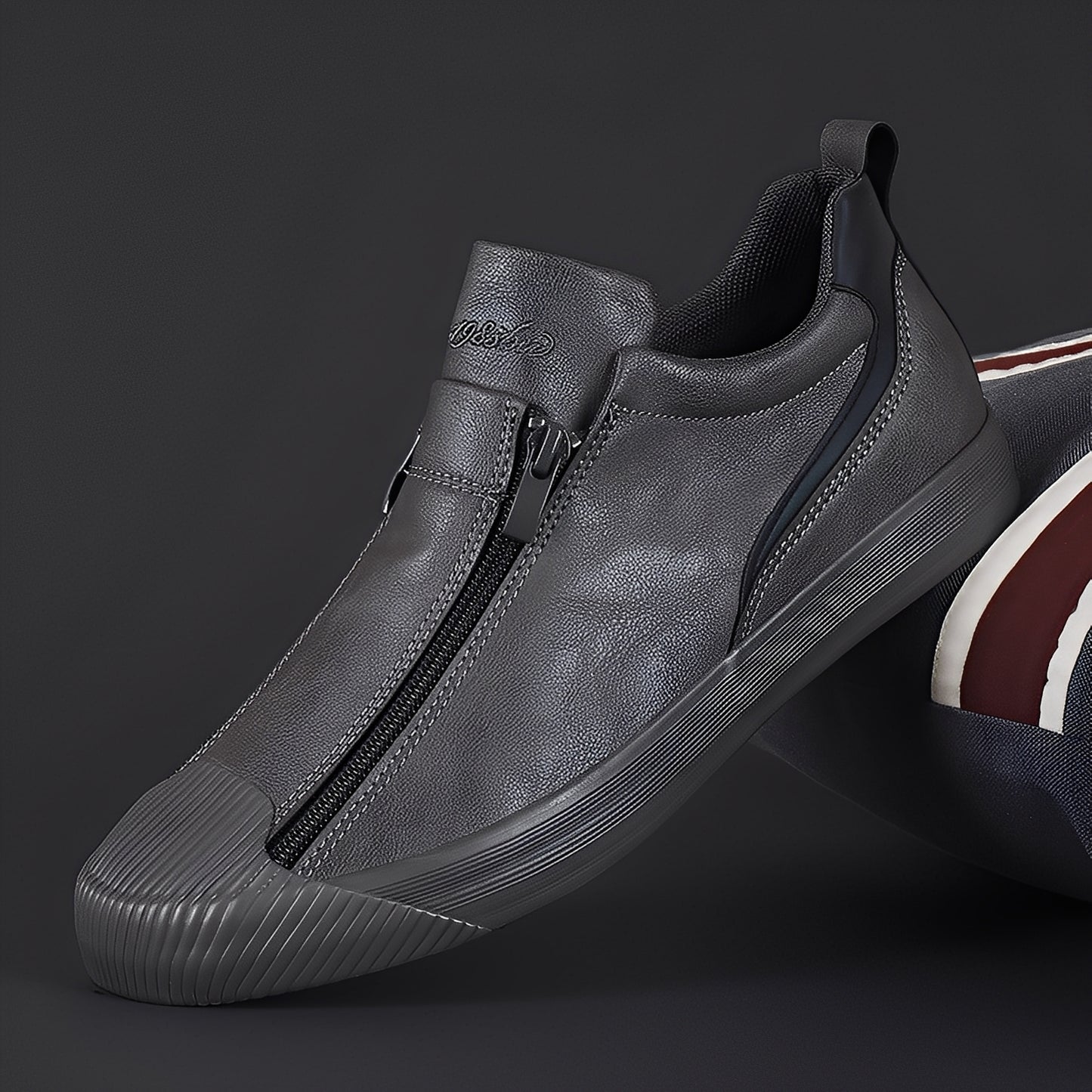 Jerred - Moderne Lederschuhe mit Reißverschluss für Herren