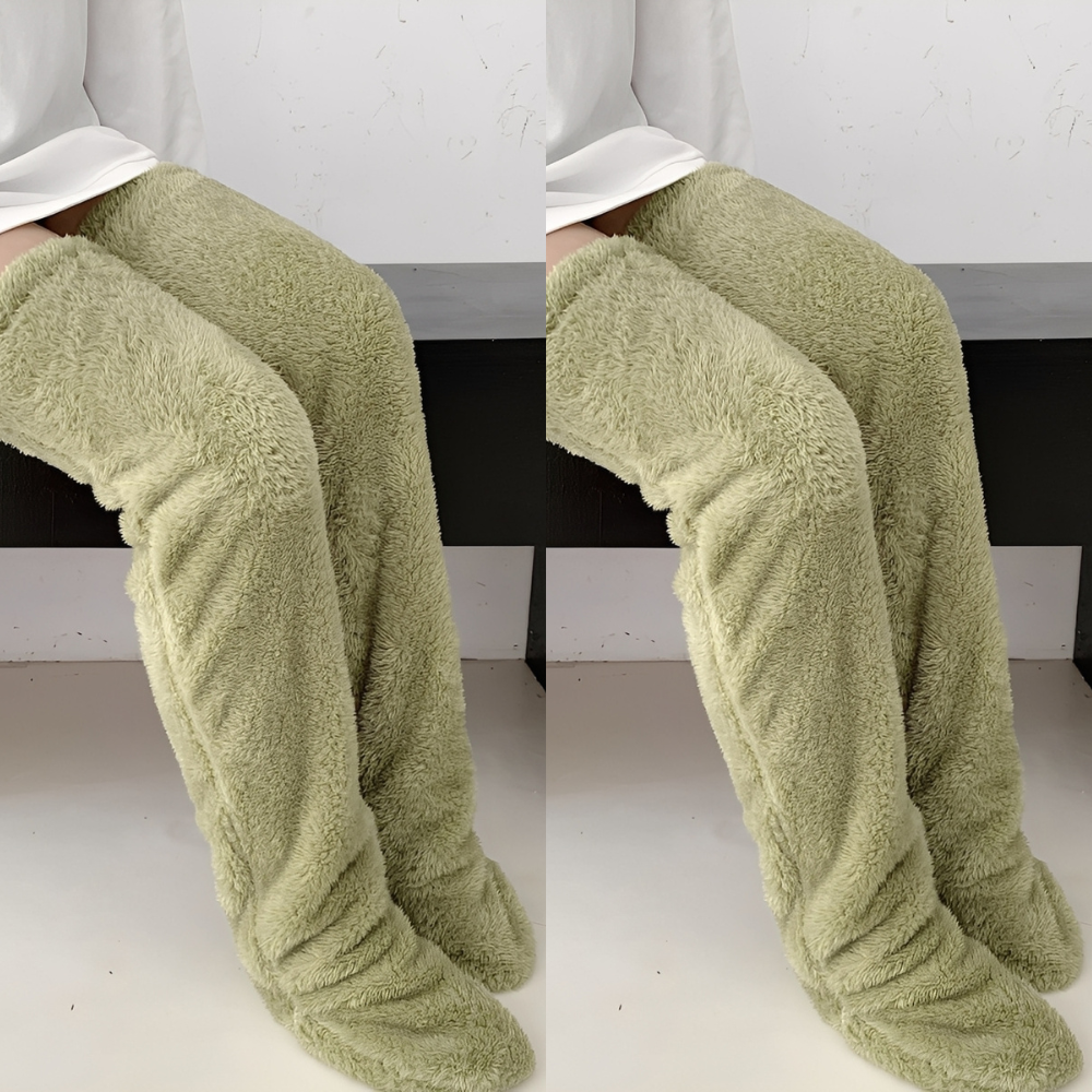 Camellia - Warme, überknielange Wintersocken für Damen