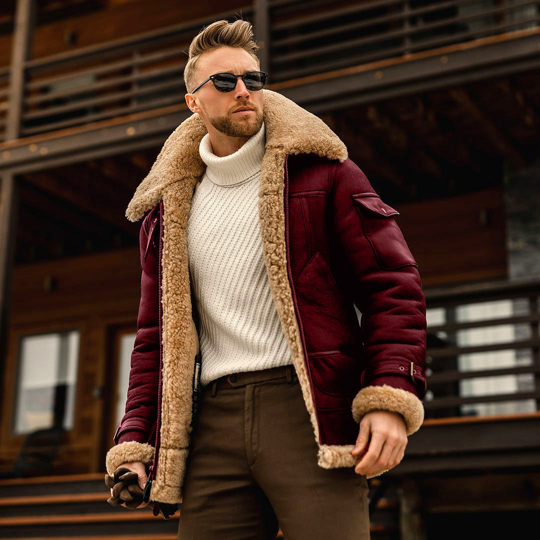 Brendon - Stilvoller warmer Fleece-Mantel für Herren