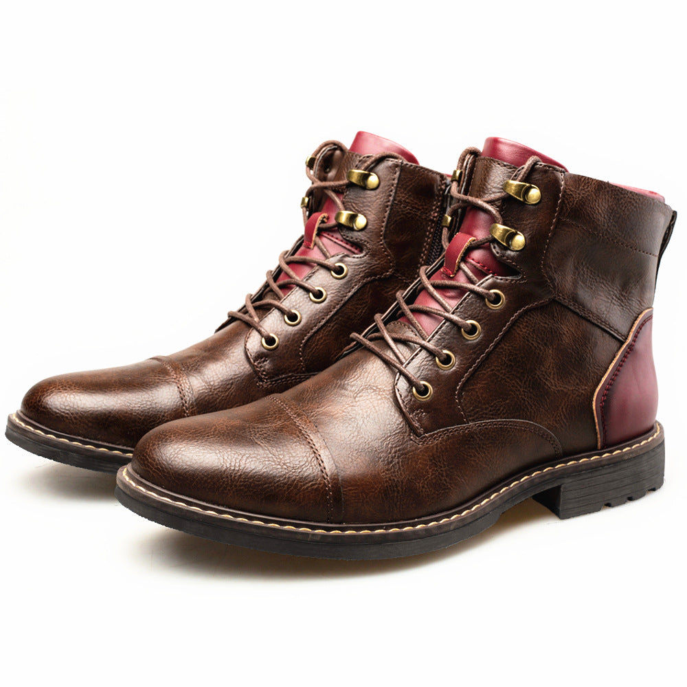 Louis - Retro-Lederstiefel mit Reißverschluss für Herren