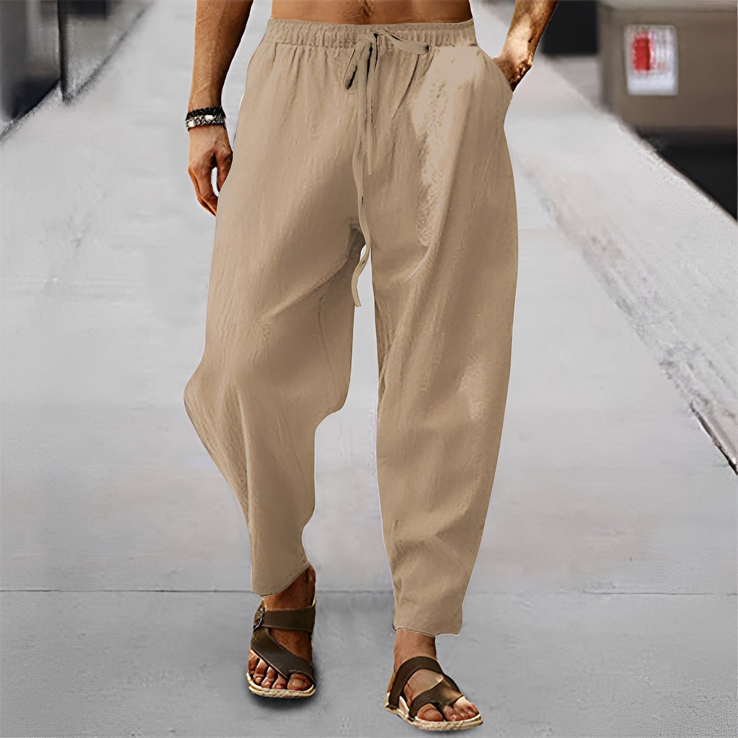 Jaxson - Leichte Strandshorts aus Leinen für Herren