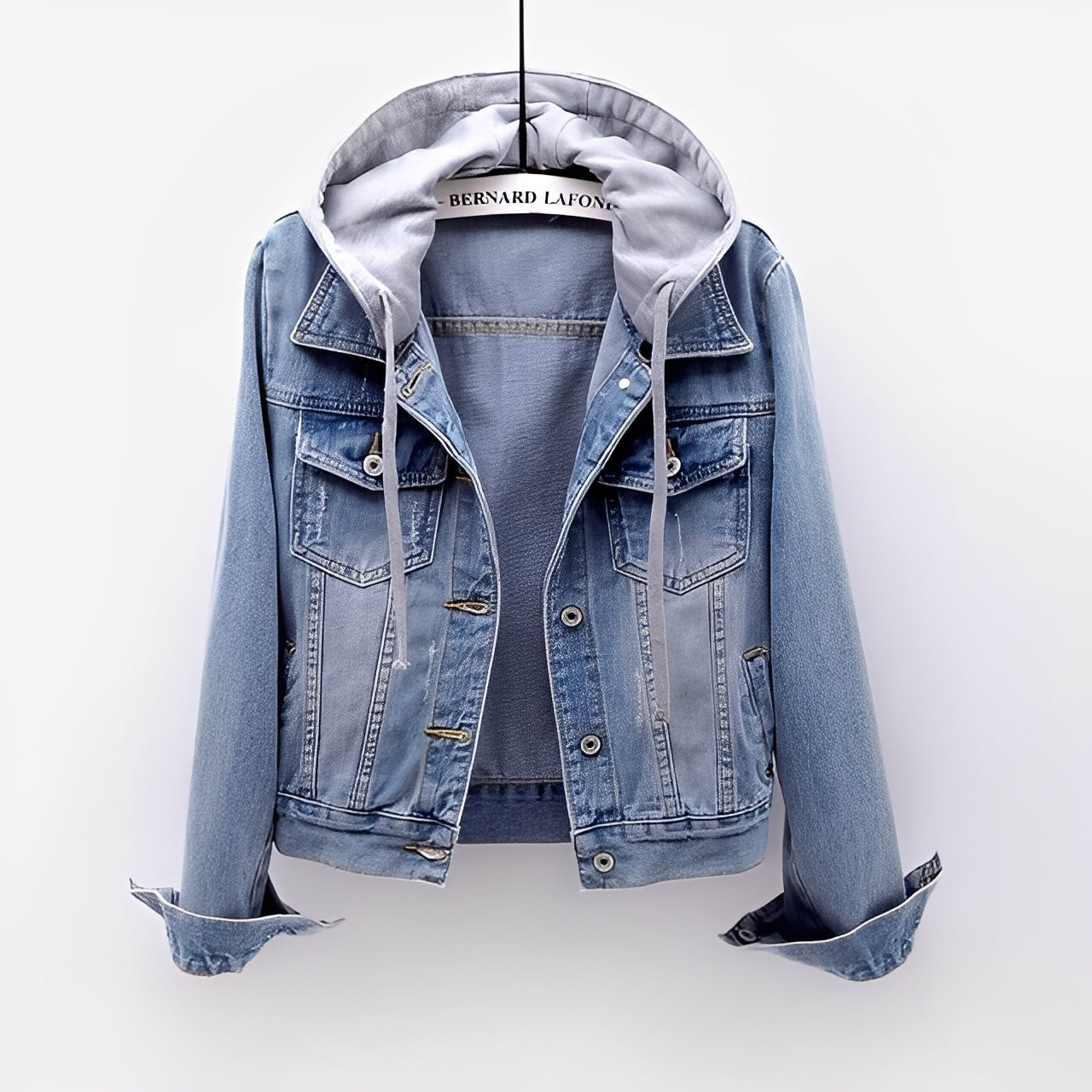 Malani - Stilvolle Jeansjacke mit abnehmbarer Kapuze für Damen