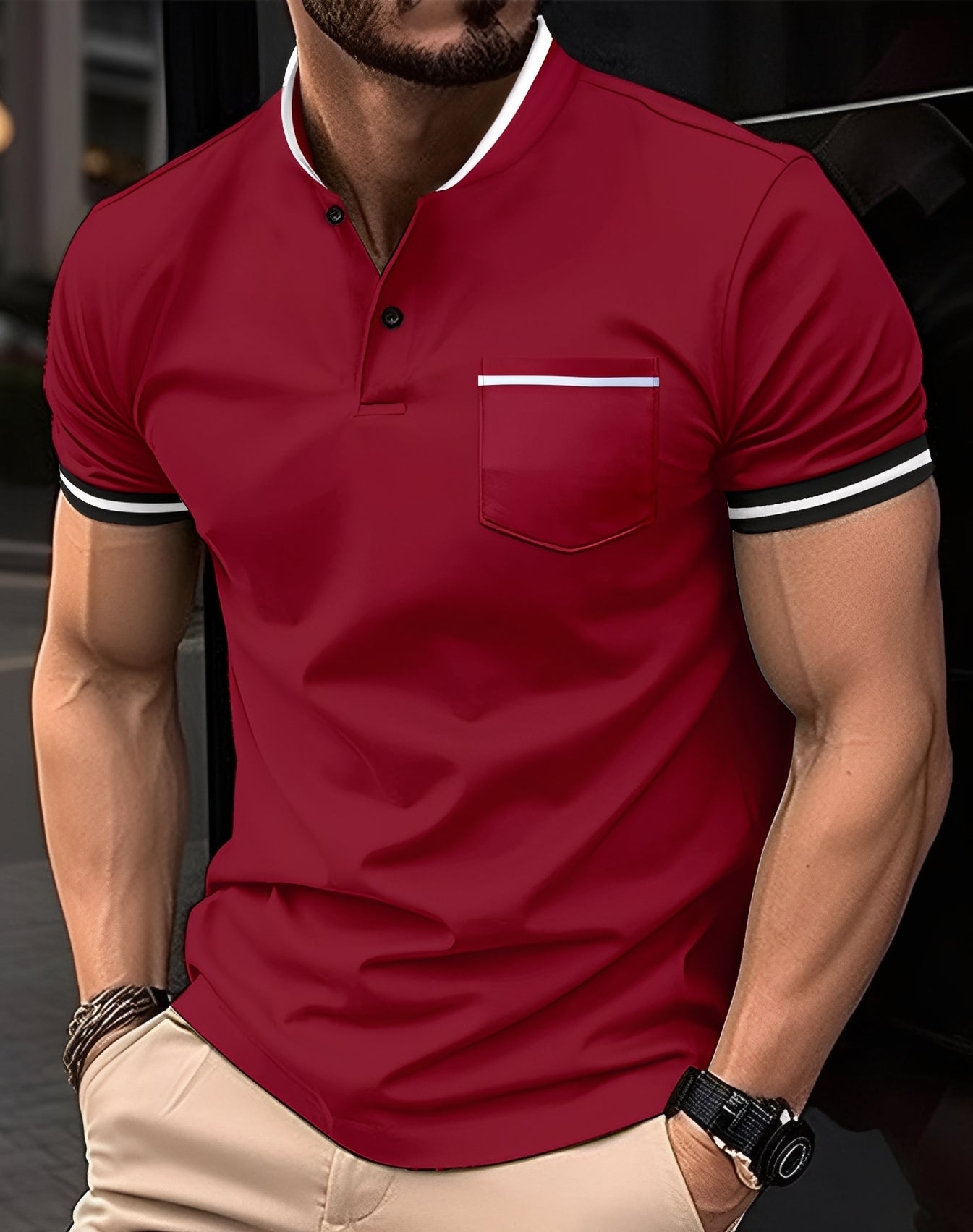 Wilford - Stilvolles Baumwoll-Poloshirt mit Tasche für Herren