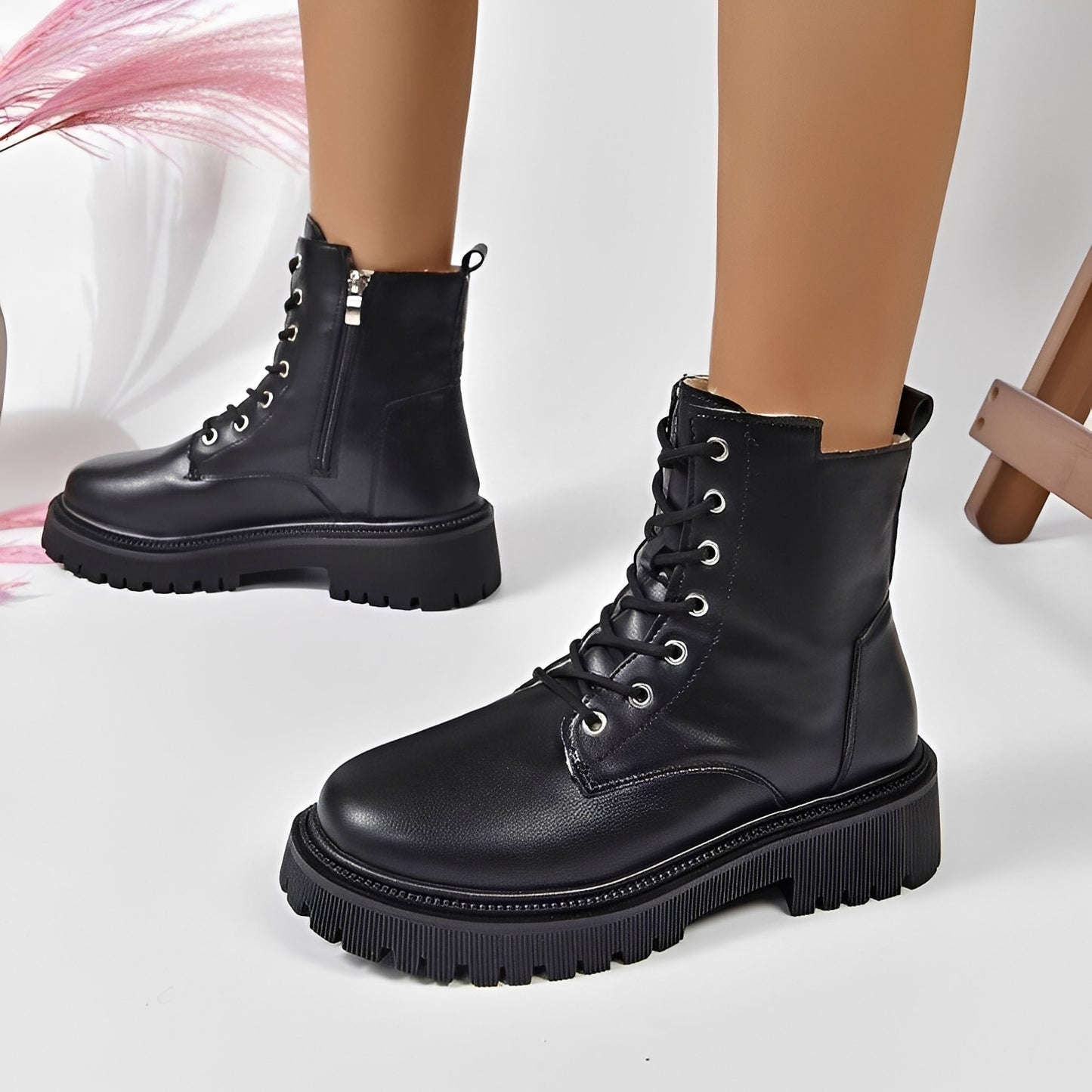 Haylie - Stilvolle, mit Fleece gefütterte Martin-Stiefel für Damen