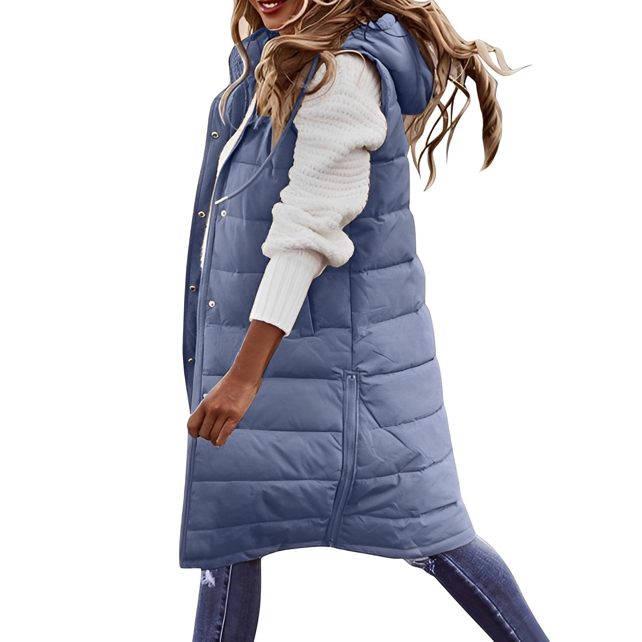 Brenna - Elegante lange Daunenjacke für Damen