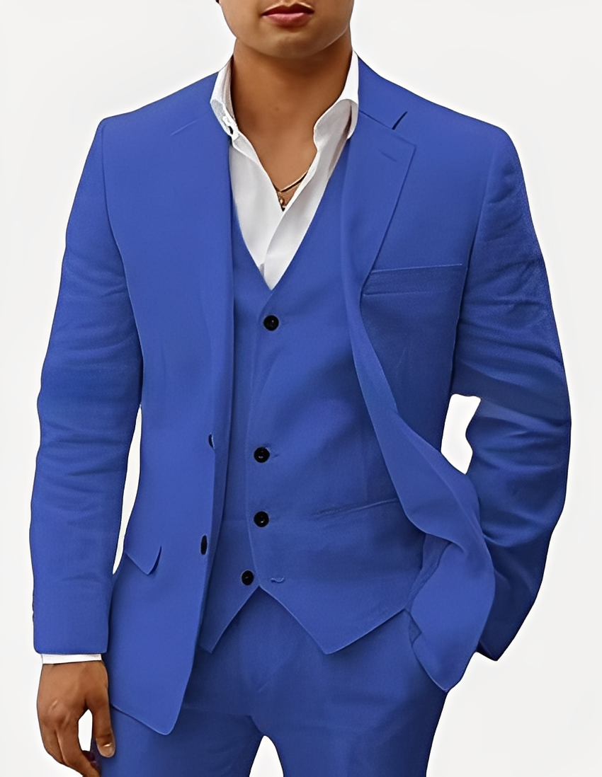 Beckham - Elegantes dreiteiliges Leinen-Set für Herren