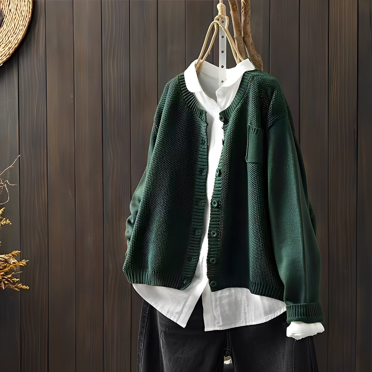Shanon - Klassische, locker geschnittene Strickjacke für Damen