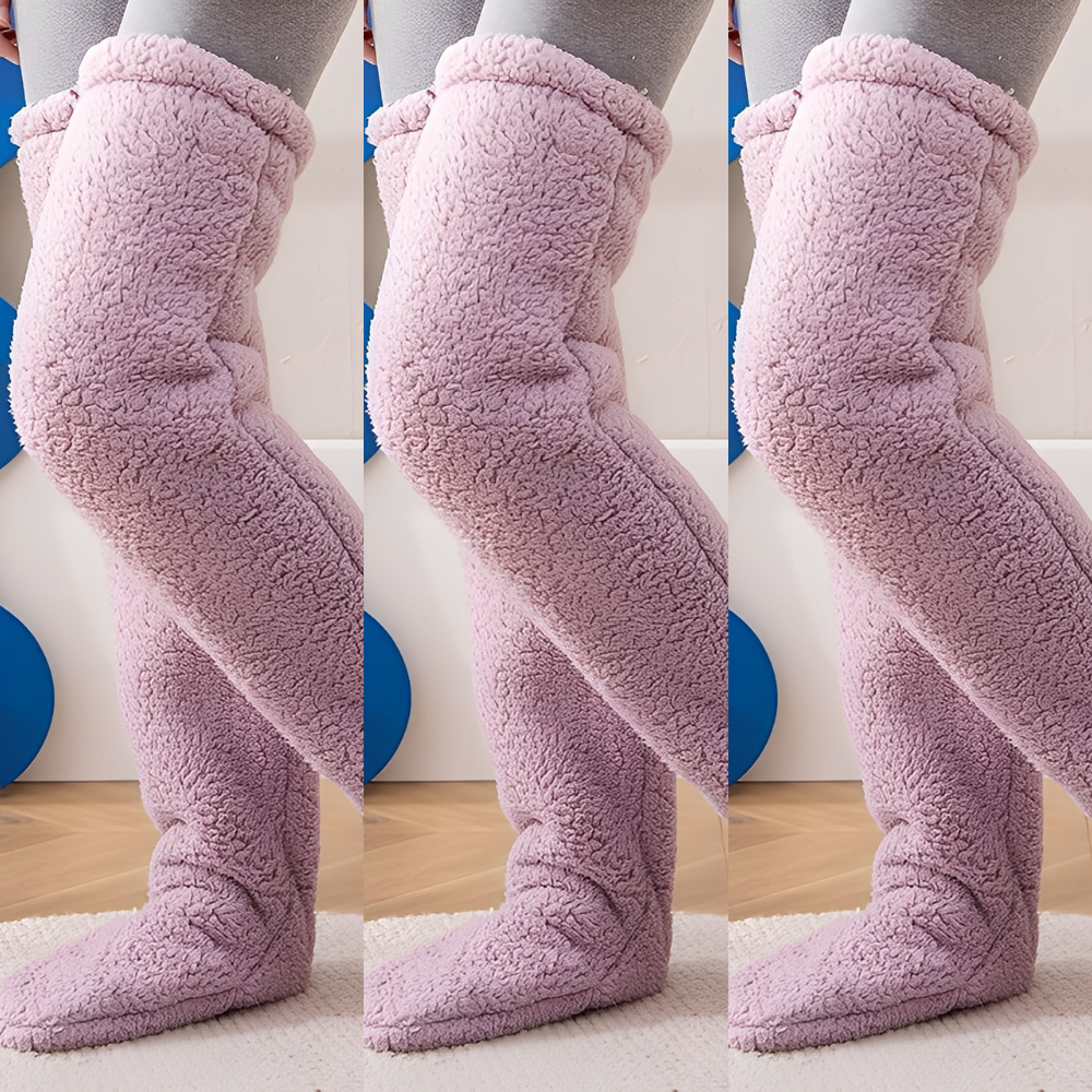 Camellia - Warme, überknielange Wintersocken für Damen