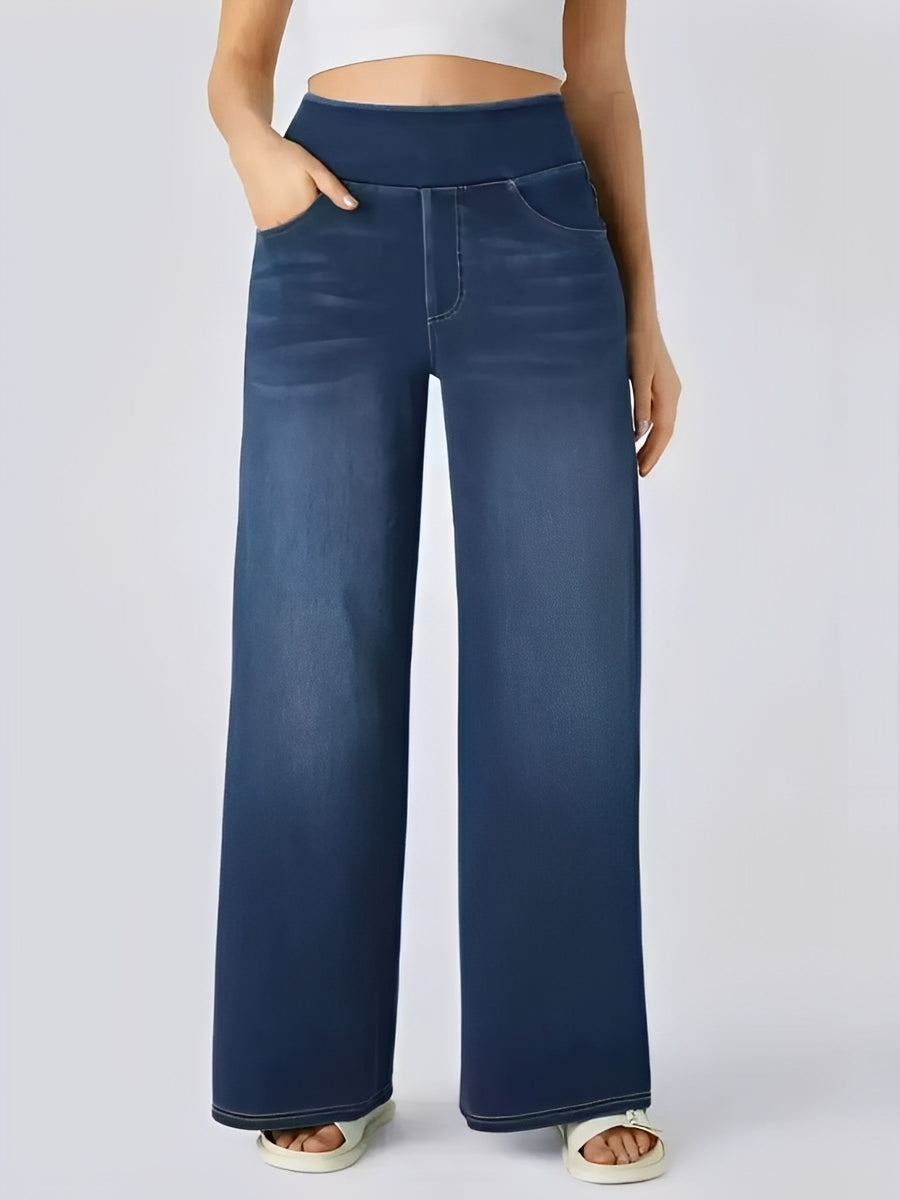 Miley - Elastische Straight-Jeans mit hoher Taille für Damen