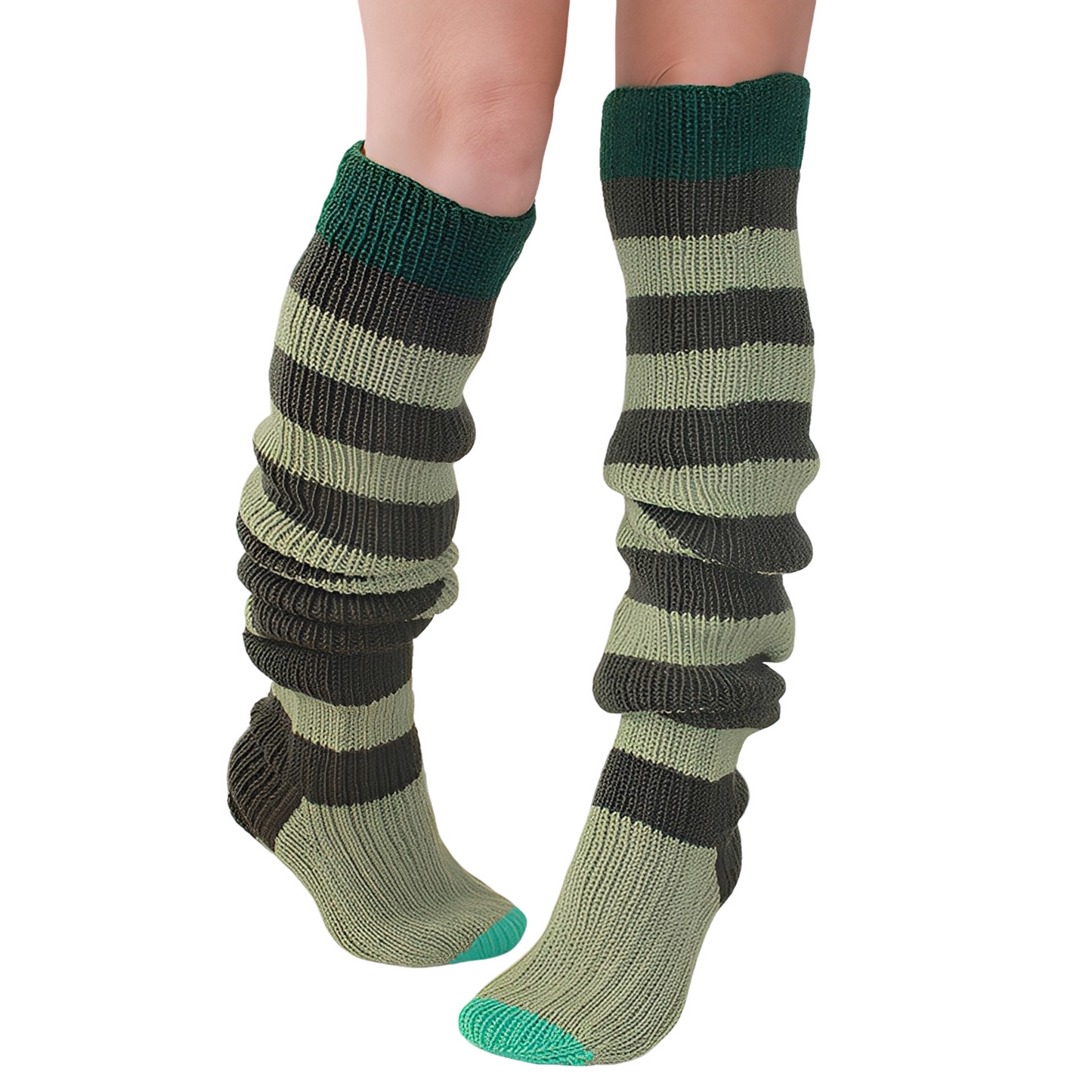 Rhianna - Stilvolle gestreifte lange Socken für Damen