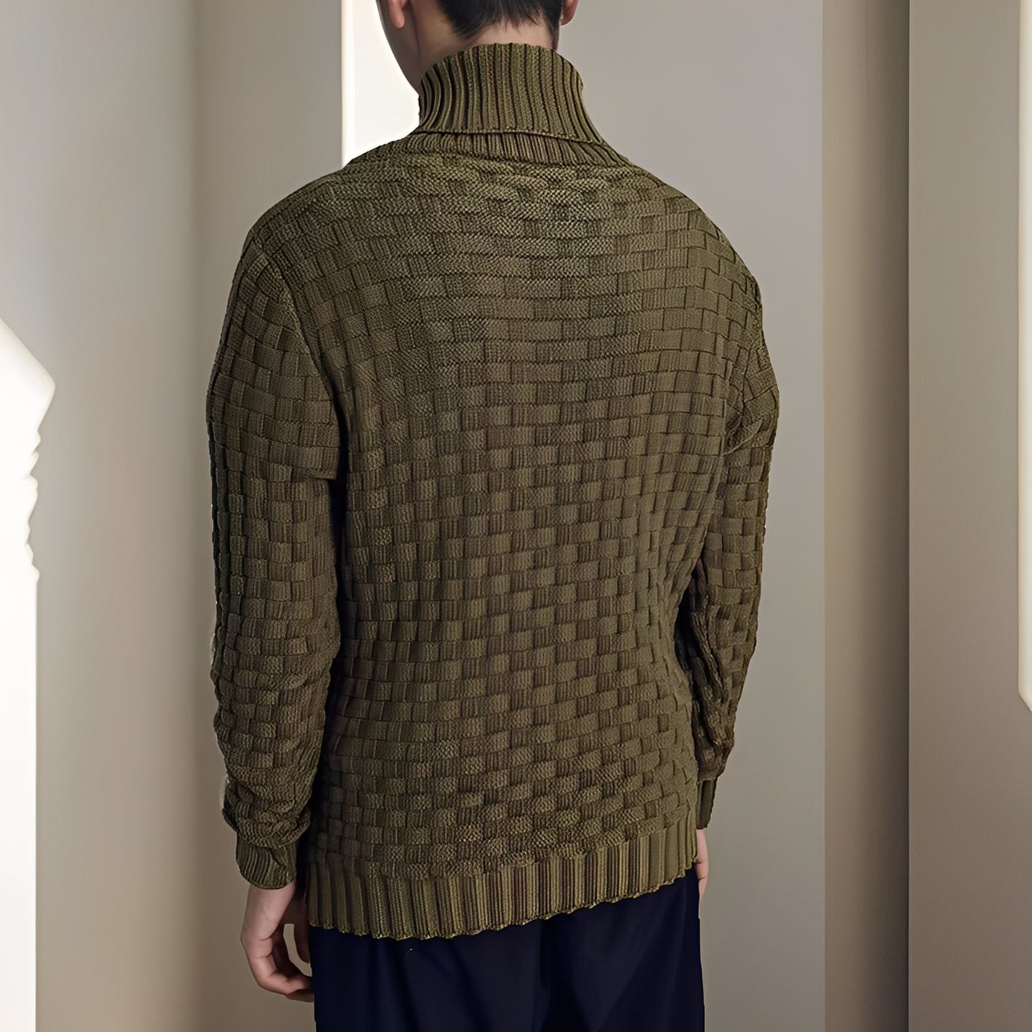 Branson - Lässiger Strickpullover mit hohem Kragen für Herren