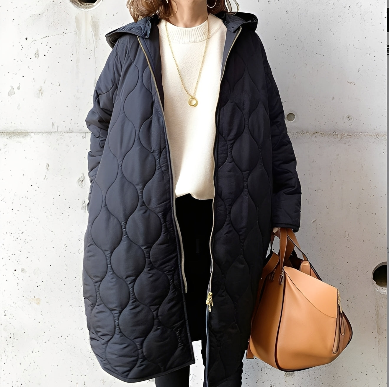 Eleanore - Oversize-Mantel mit Kapuze für Damen