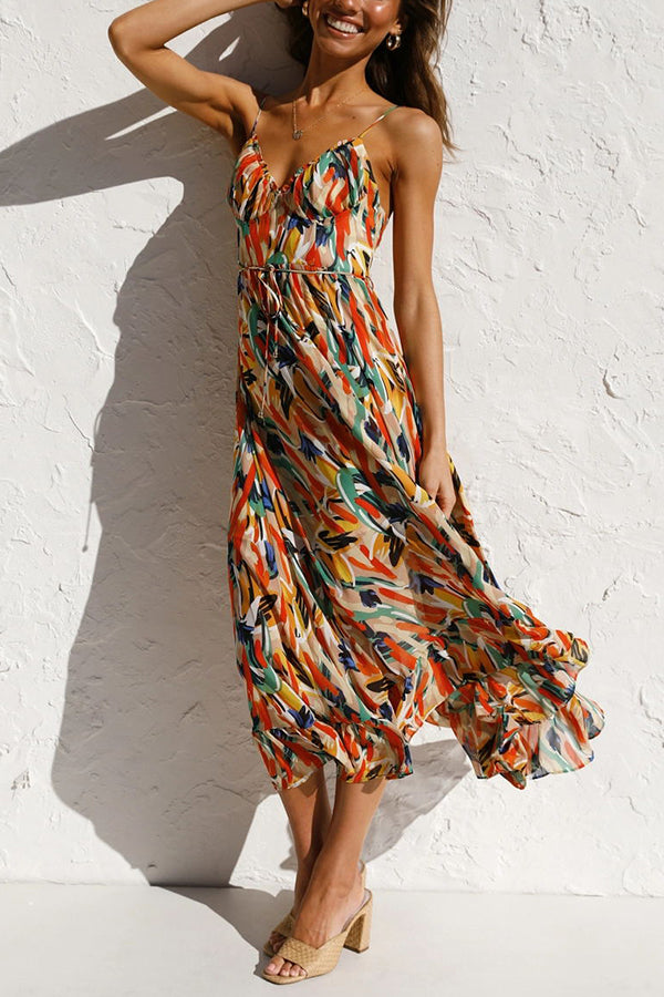 Charité – Farbiges Midi-Kleid
