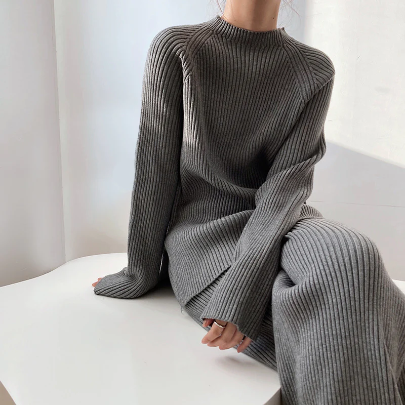 Winona - Lässiges, locker gestricktes Outfit-Set für Damen