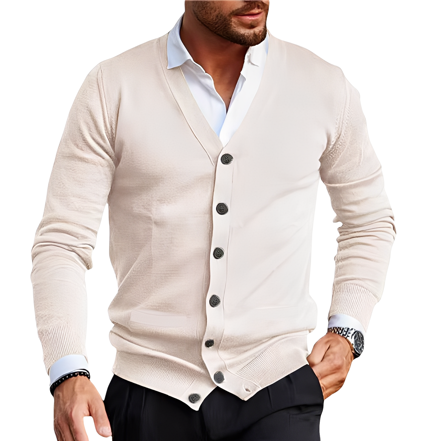 Terrell - Lässige Strickjacke mit Taschen für Herren