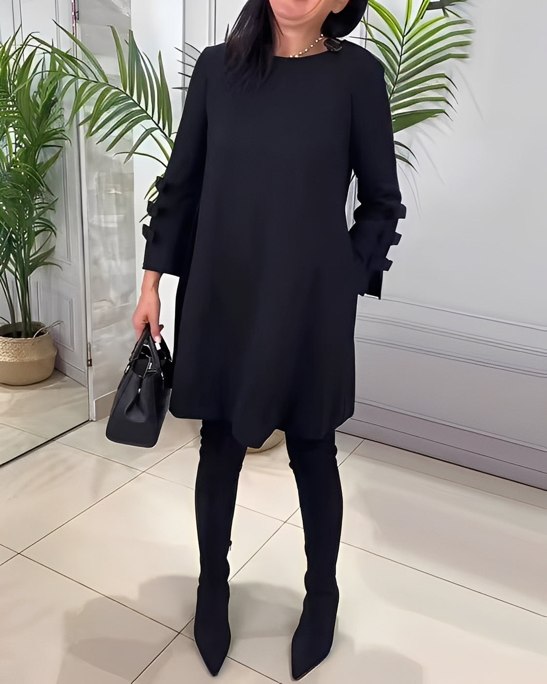 Elenora - Stilvolles Kleid mit langen Ärmeln für Damen