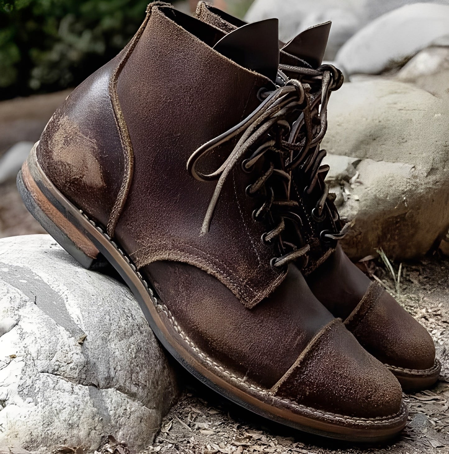 Garrick - Robuste Retro-Lederstiefel für Herren