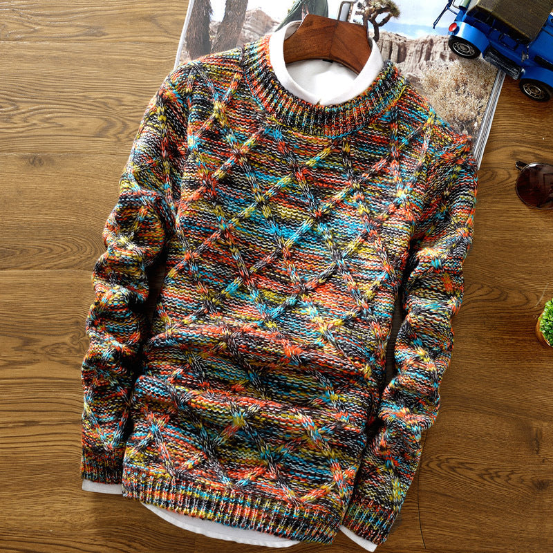 Francis - Warmer, farbenfroher Winterpullover für Herren