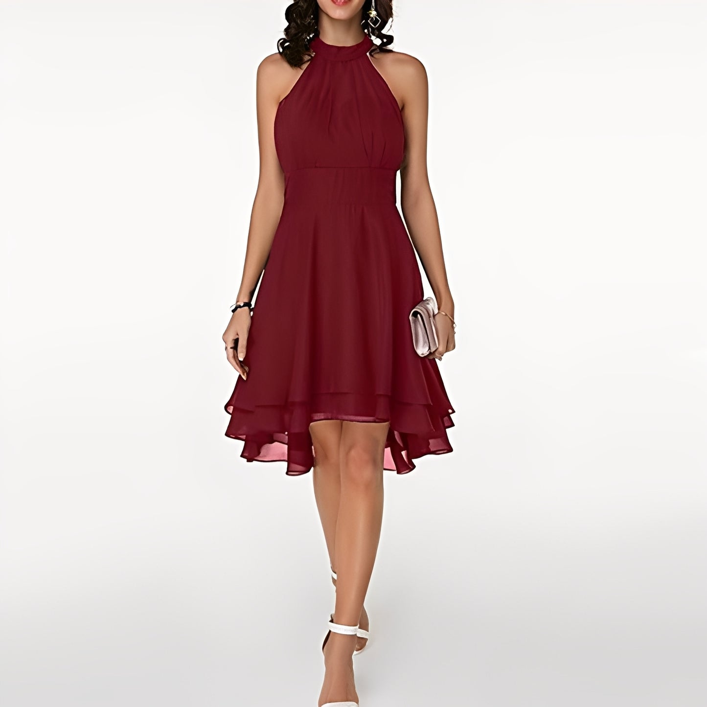 Melissa - Chiffonkleid mit verspielten Rüschen für Damen