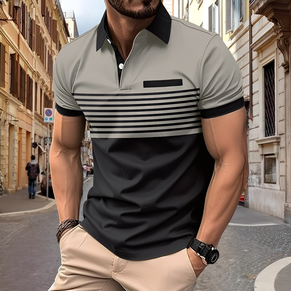 Derryl - Stilvolles gestreiftes Poloshirt für Herren