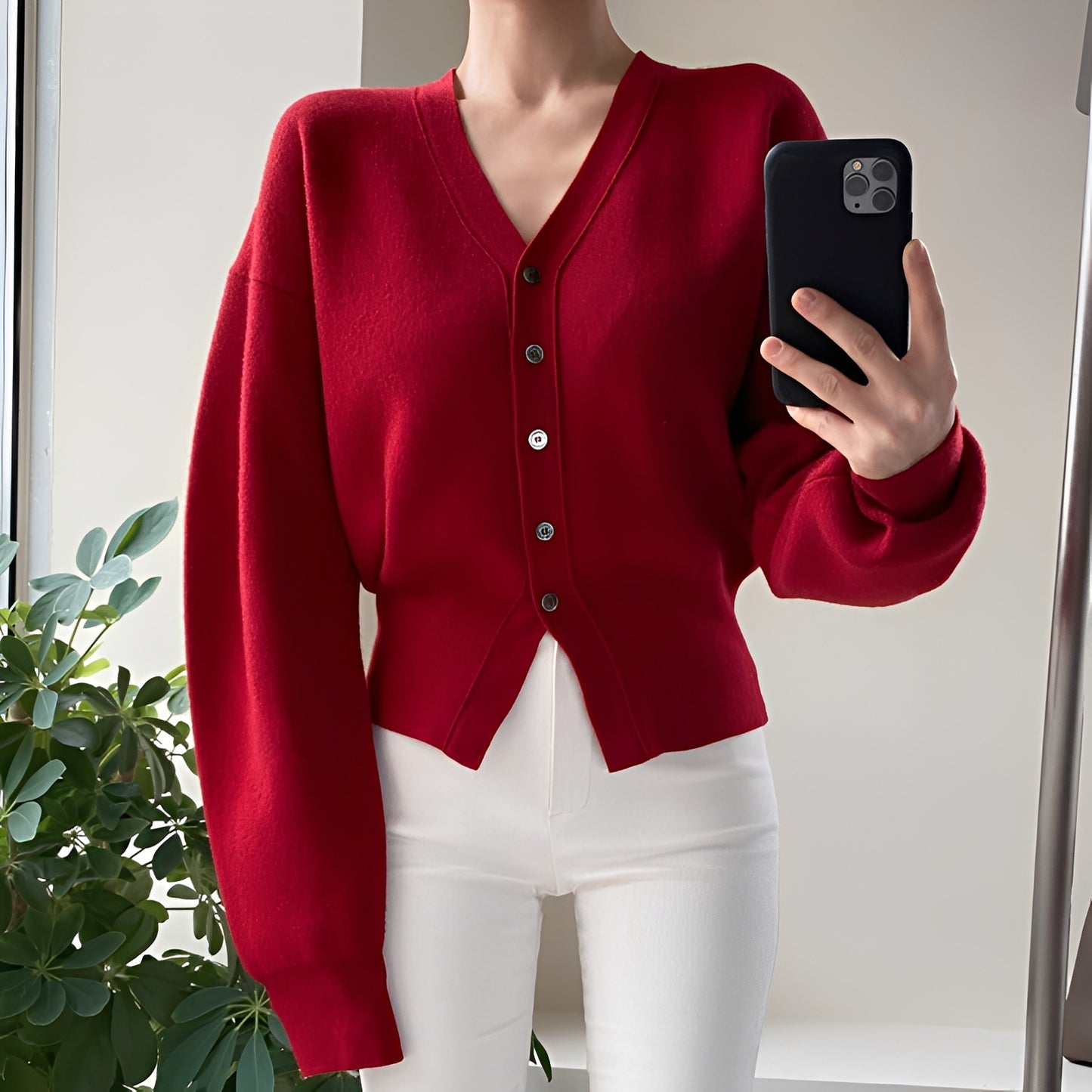 Carolyn - Klassischer, locker gestrickter Cardigan für Damen
