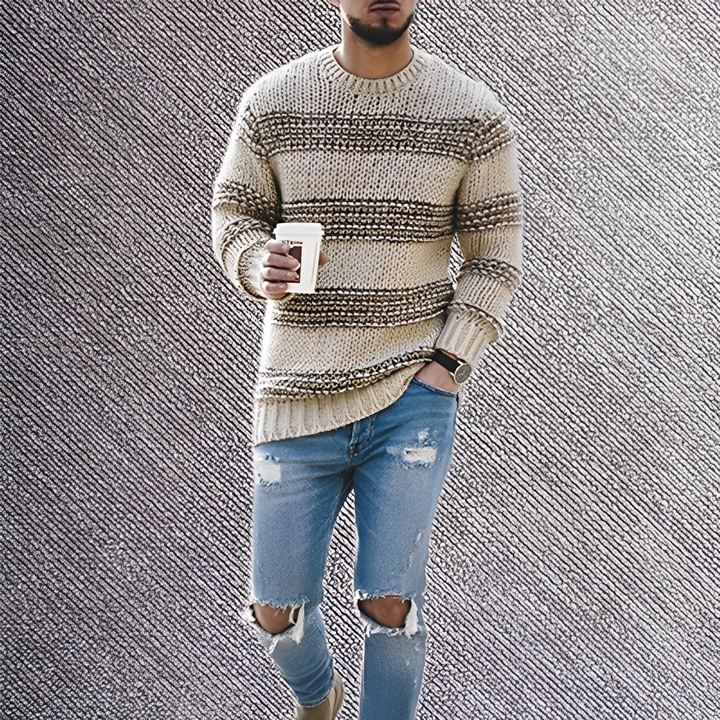 Deven - Gemütlicher Strickpullover für Herren