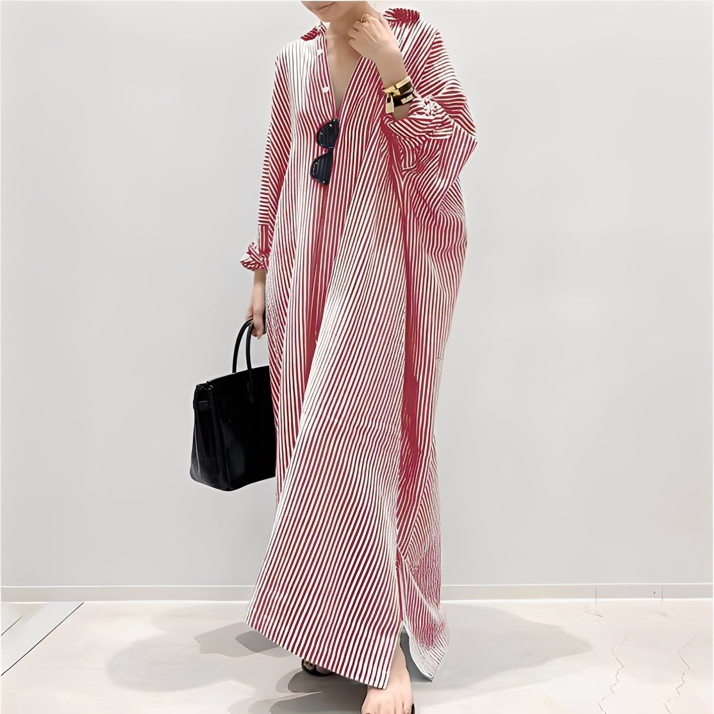 Davida - Lässiges gestreiftes Hemdkleid für Damen