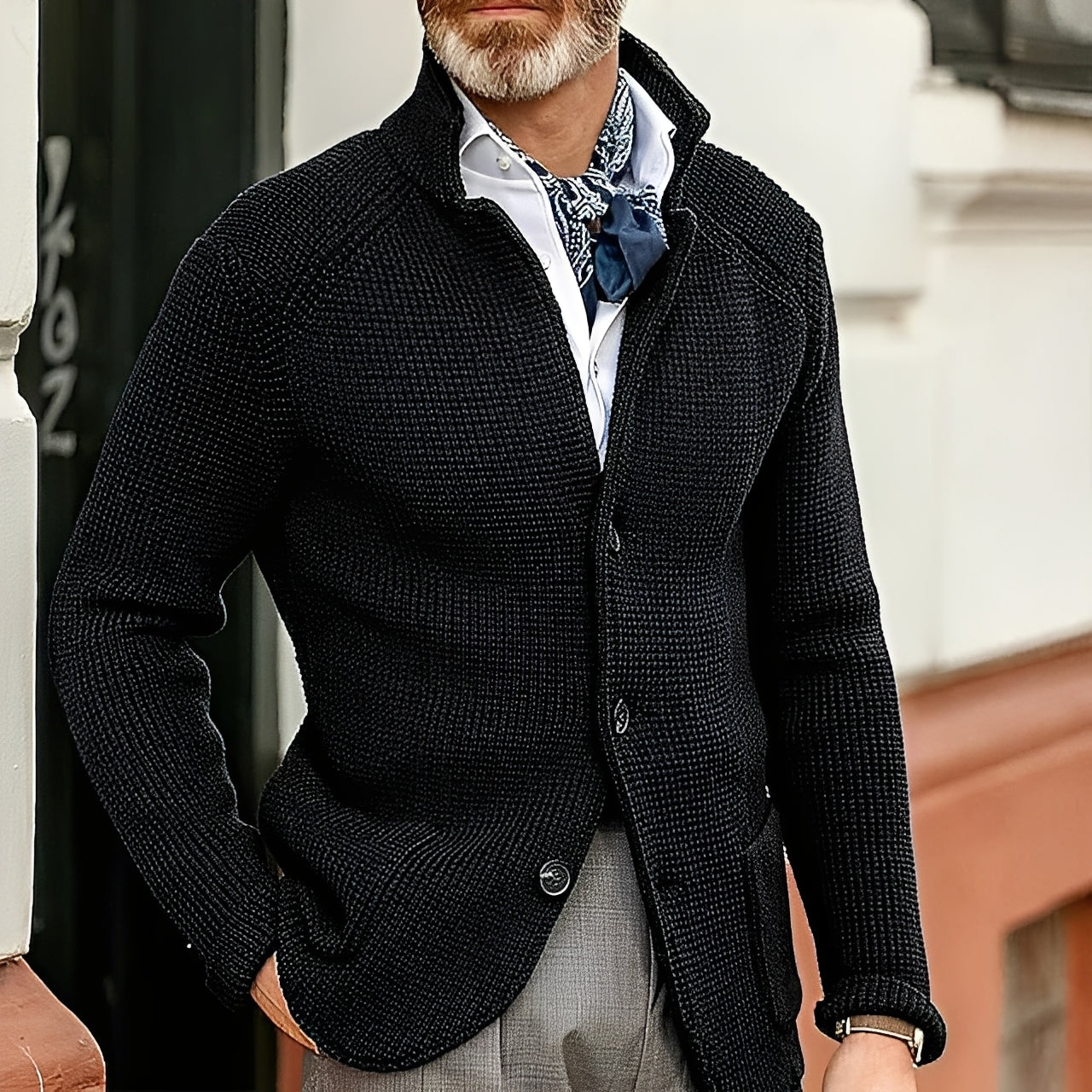 Jason - Eleganter Strickcardigan für Herren