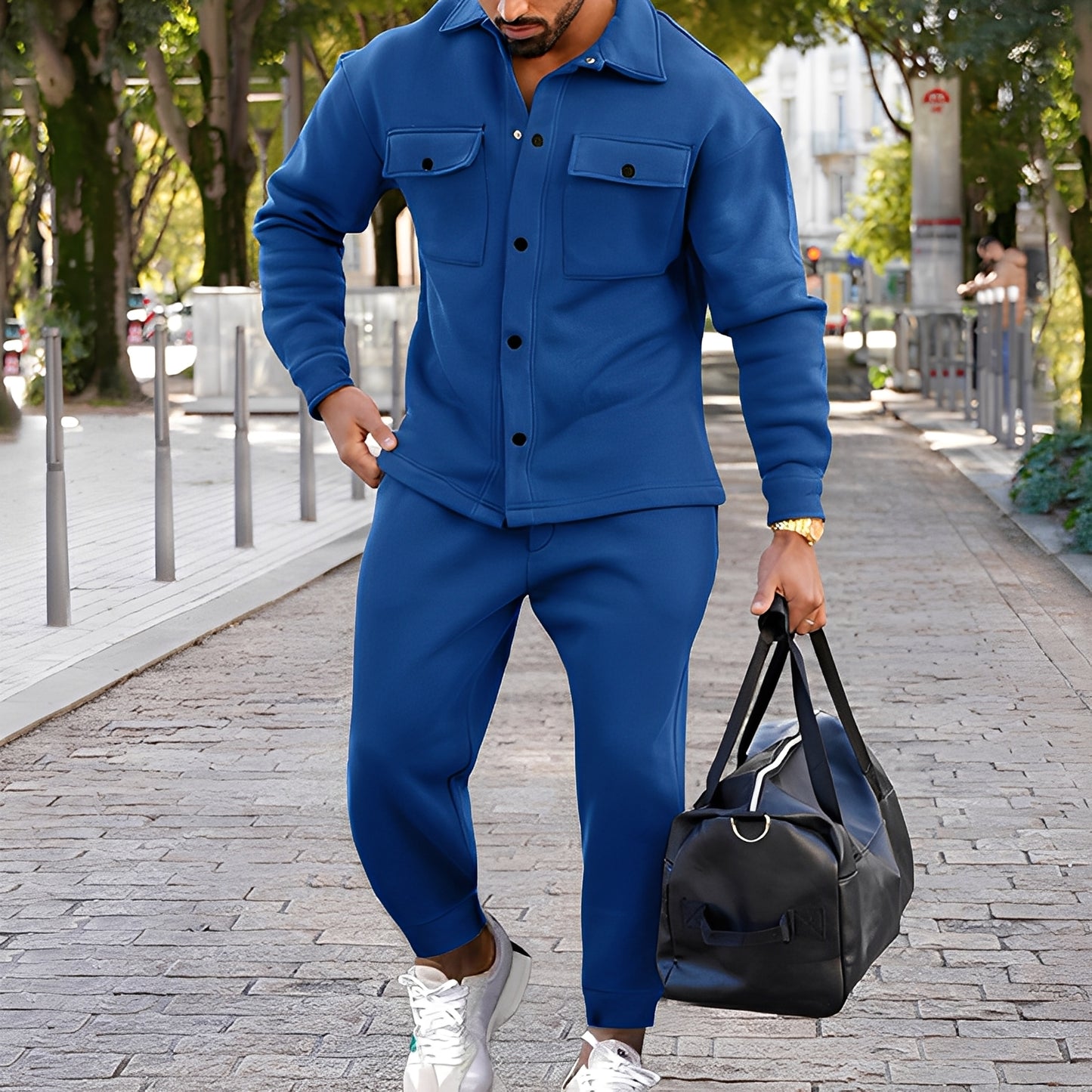 Kent - Lässiges Slim-Fit-Set aus Hemd und Hose für Herren