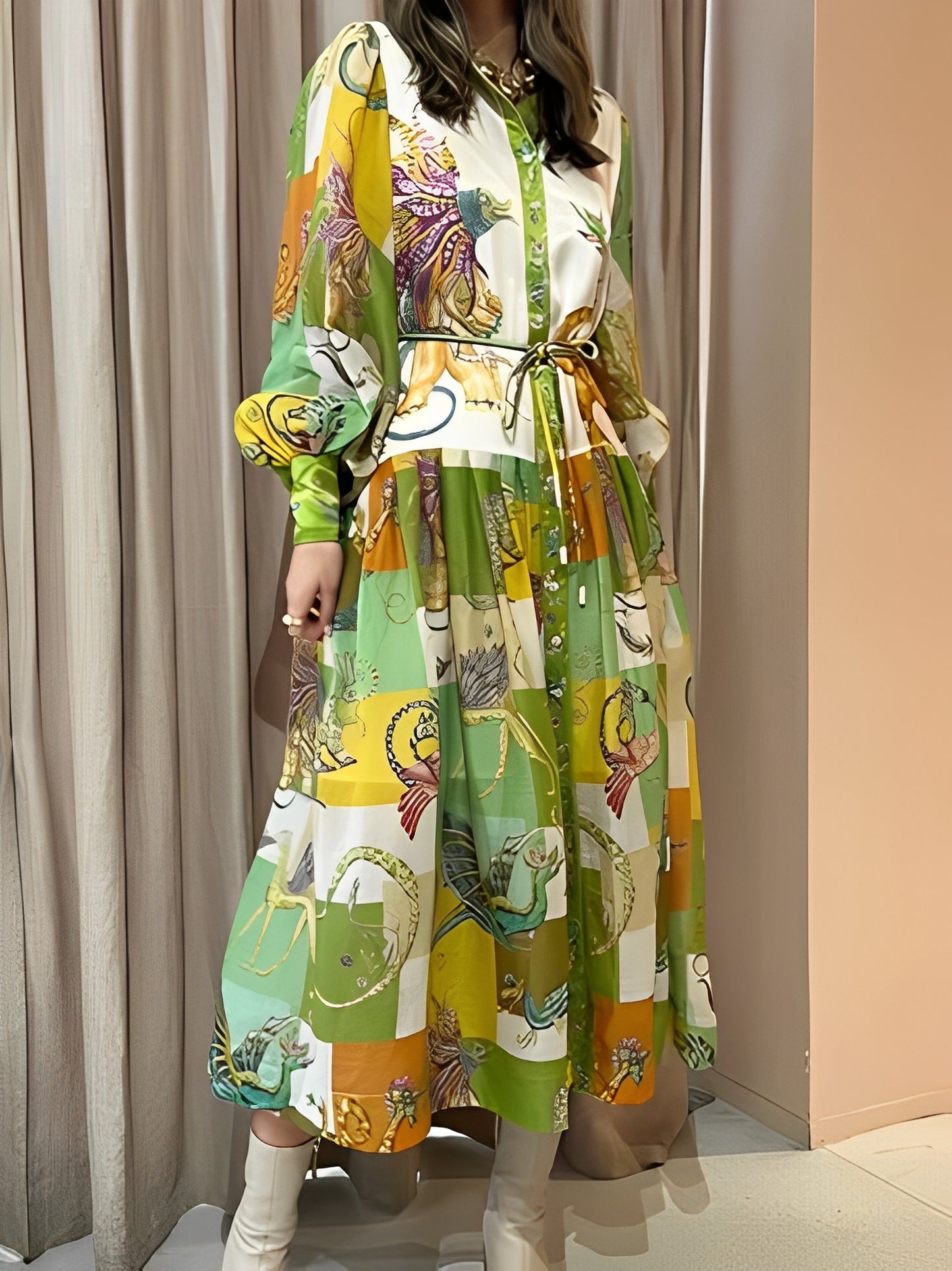Gemma - Buntes langes Maxikleid für Damen