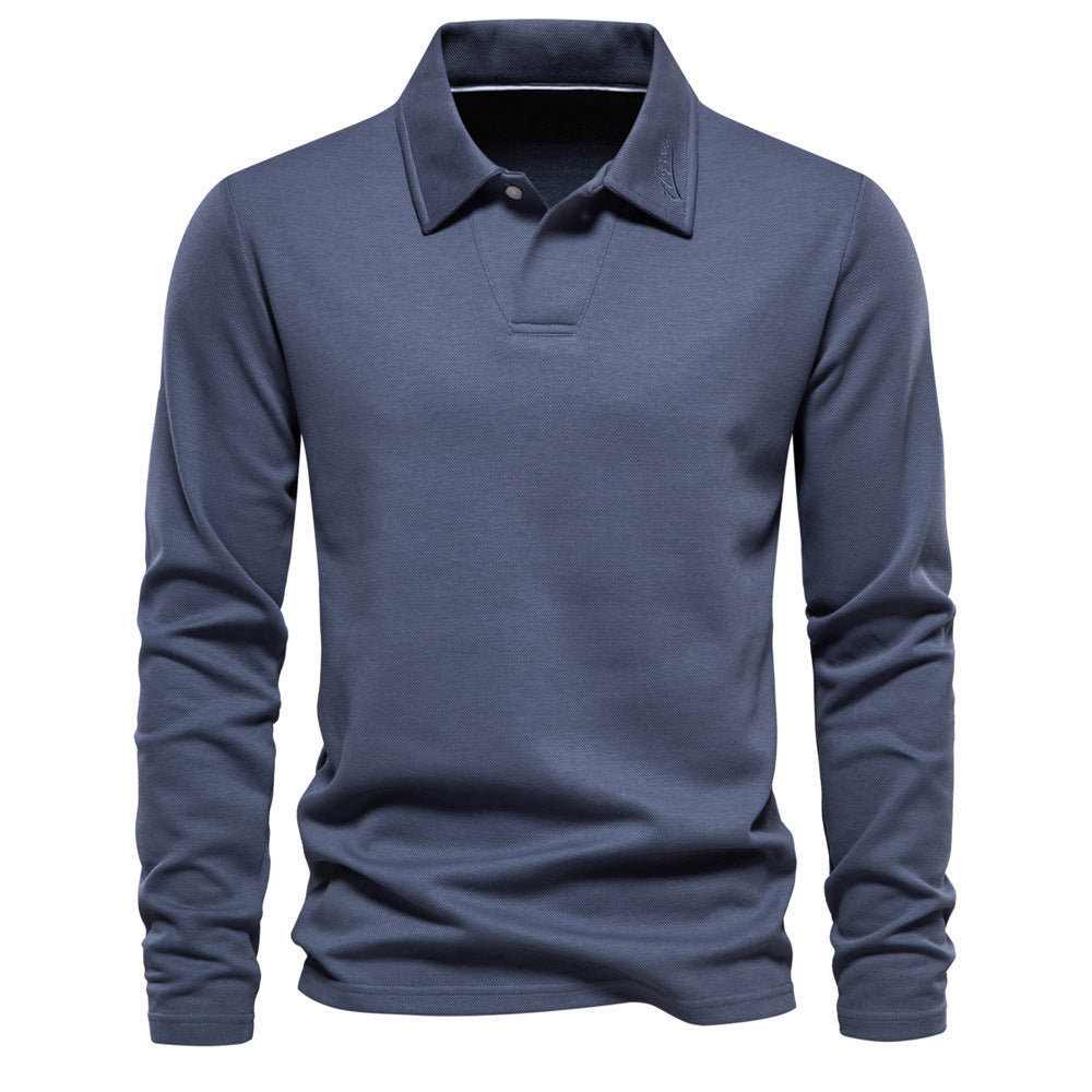 Elvin - Lässiges, formelles Langarm-Poloshirt für Herren