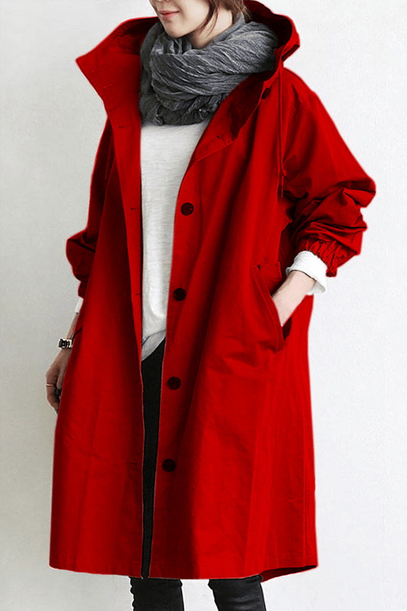 Rowana - Wasserdichter Damen-Trenchcoat mit Kapuze