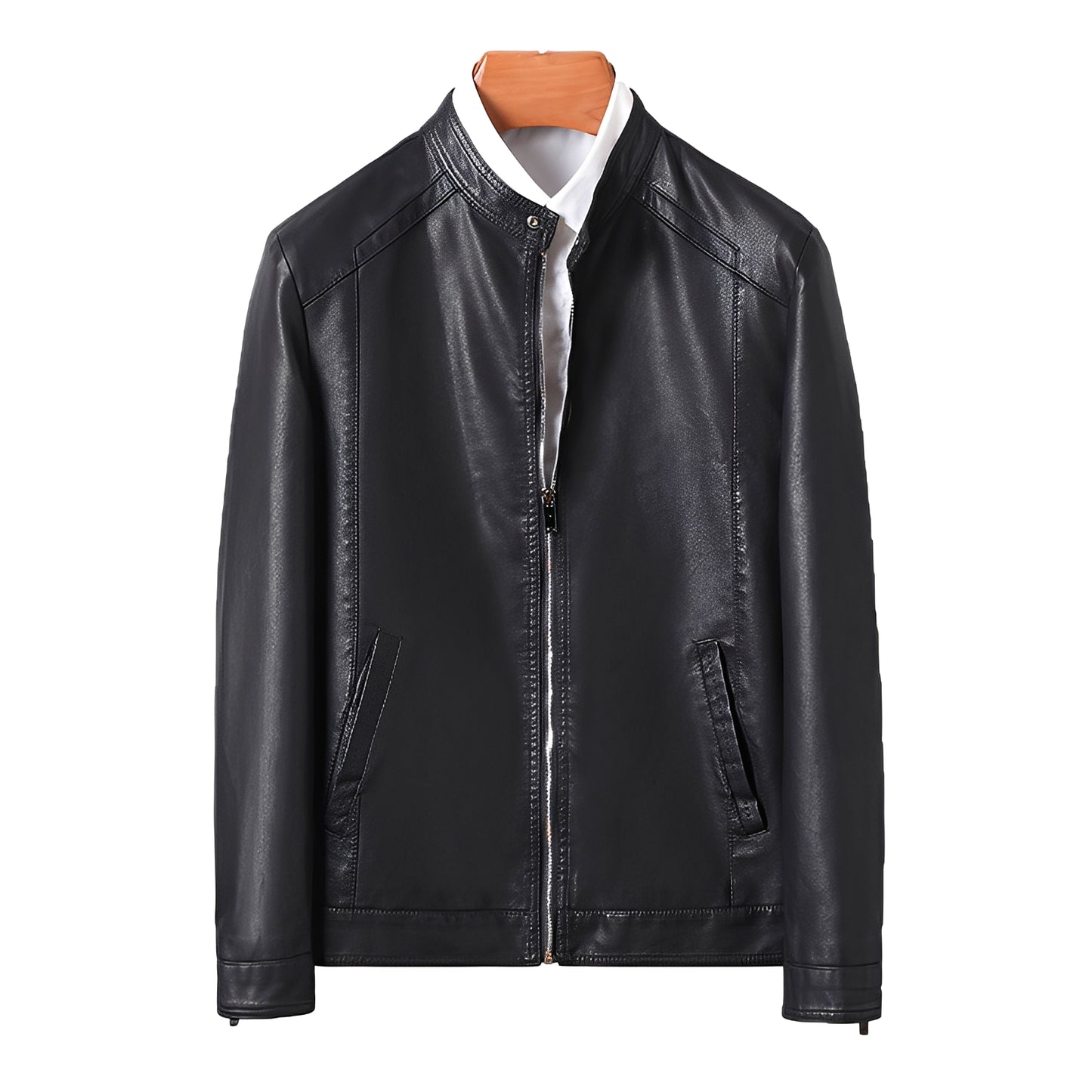 Theodore - Robuste, schmal geschnittene Lederjacke für Herren