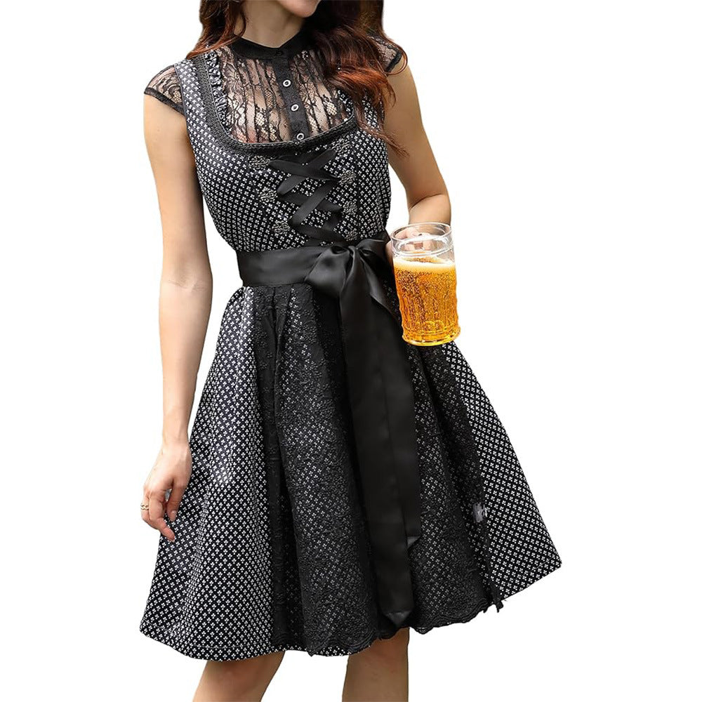 Katherine - Lässiges Oktoberfestkleid mit Bund für Damen