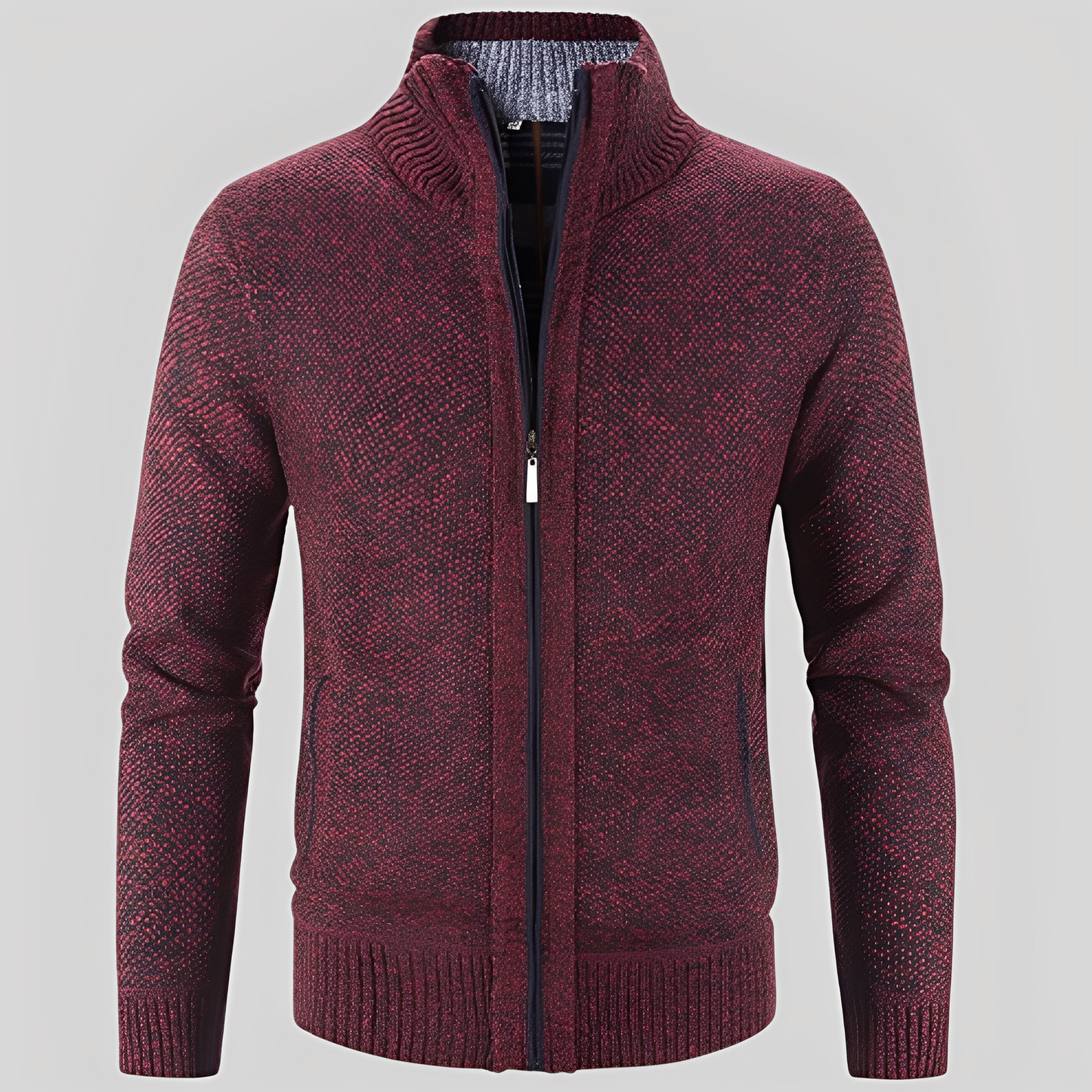 Kelvin - Schlichte Strickjacke mit Reißverschluss für Herren