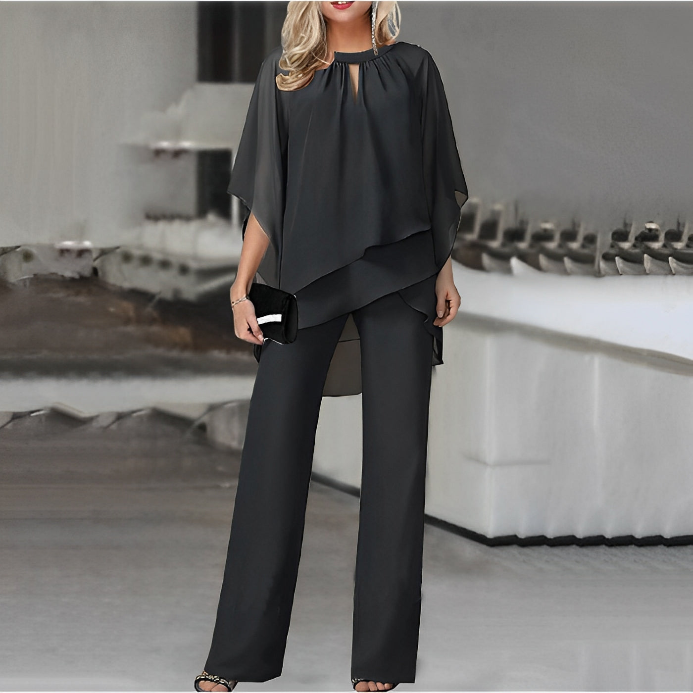 Sherlyn - Elegantes, schulterfreies, lockeres Set für Damen
