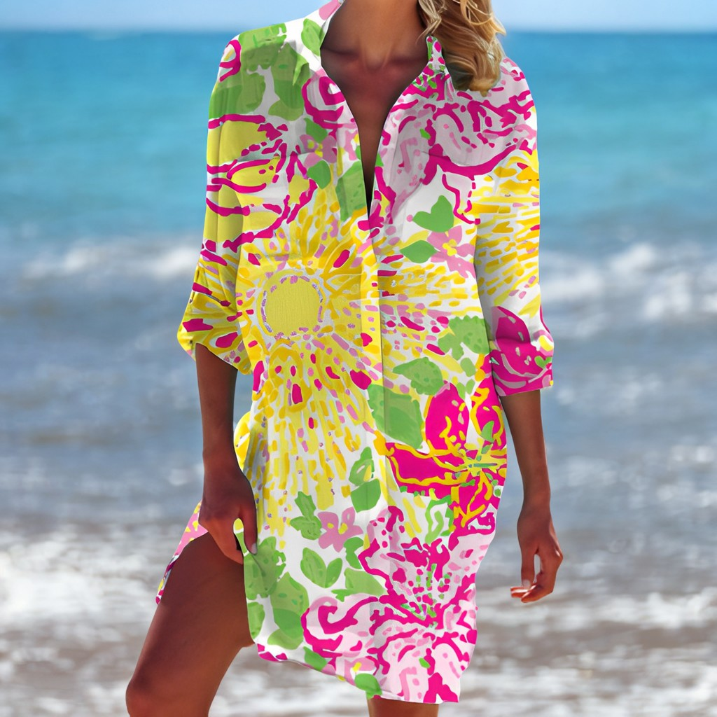 Ariel - Lockeres Strandhemdkleid für Damen