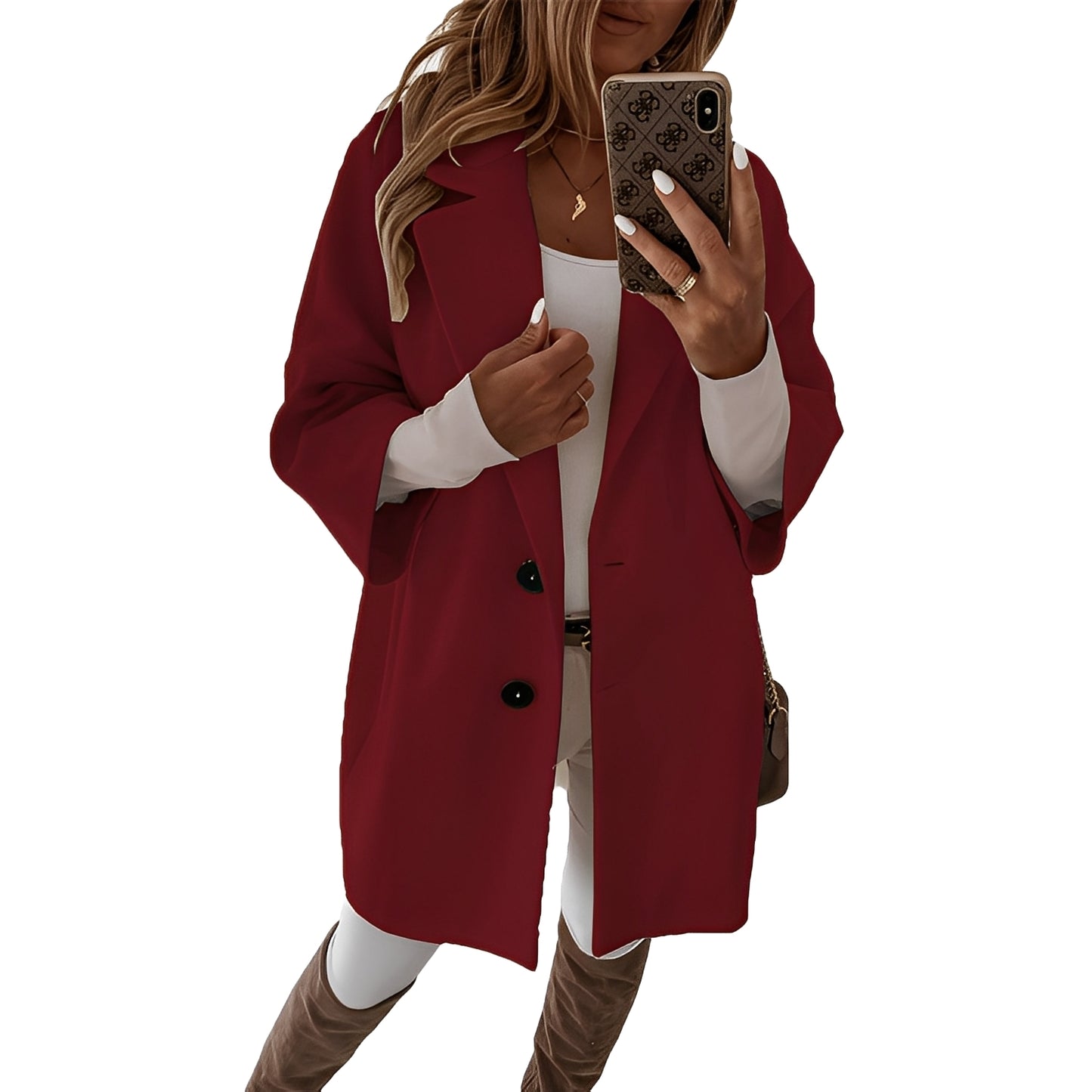 Lindsie - Locker sitzende Jacke mit Knöpfen für Damen